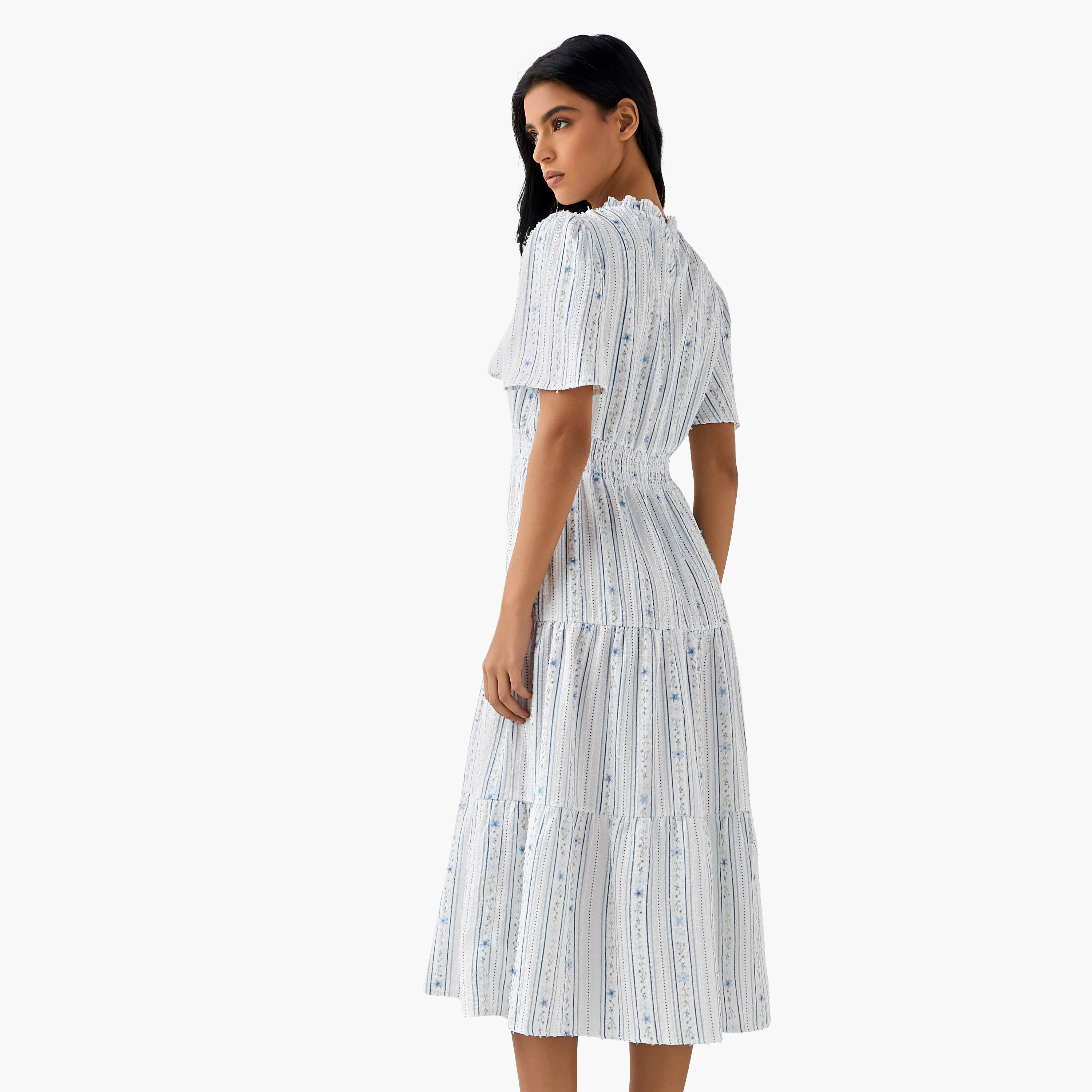 فستان ميدي فيسكوز طبقات بأكمام واسعة-women-clothing-dresses-image-3