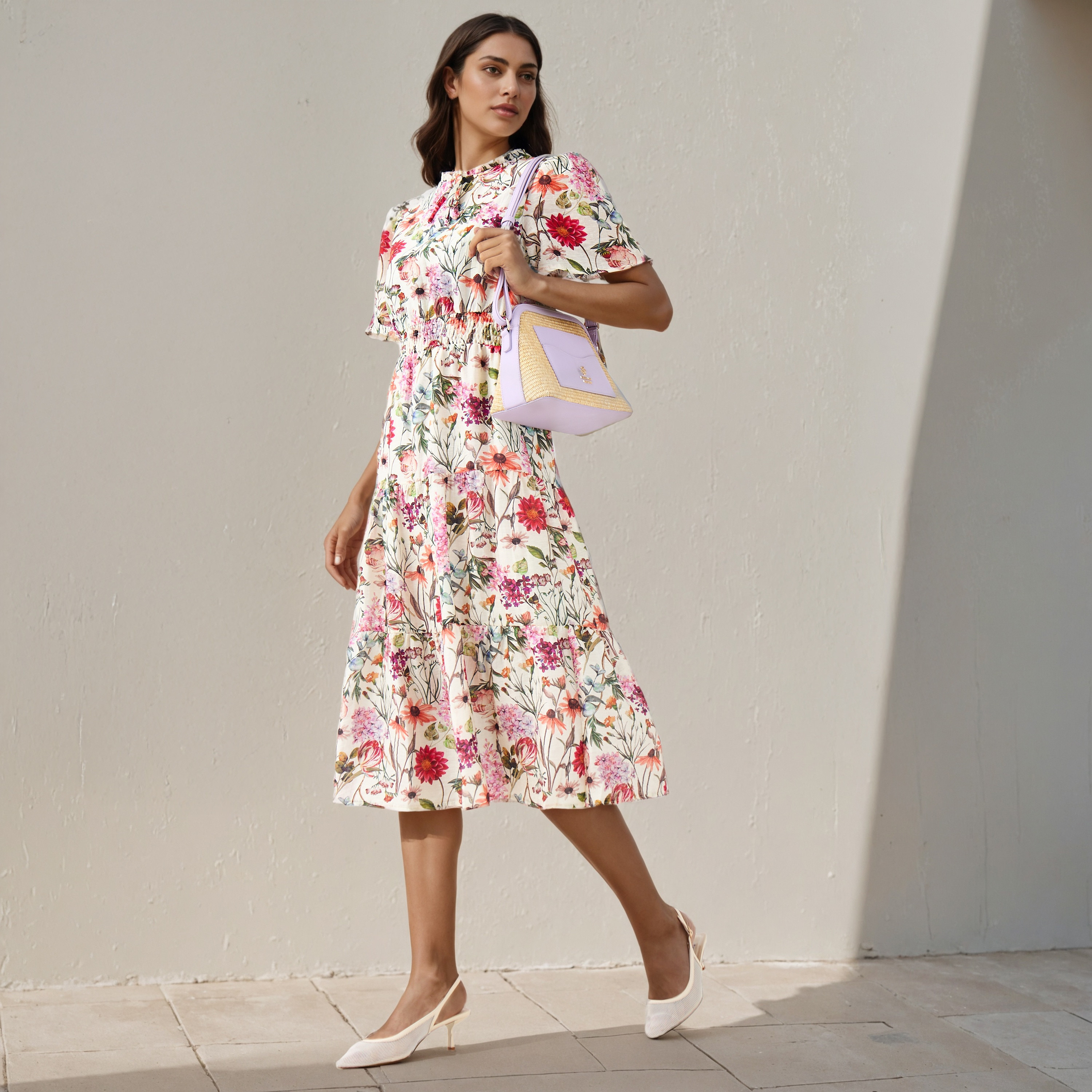 Tiered Midi Denim Dress with Flutter Sleeves-women-clothing-dresses-image-22
