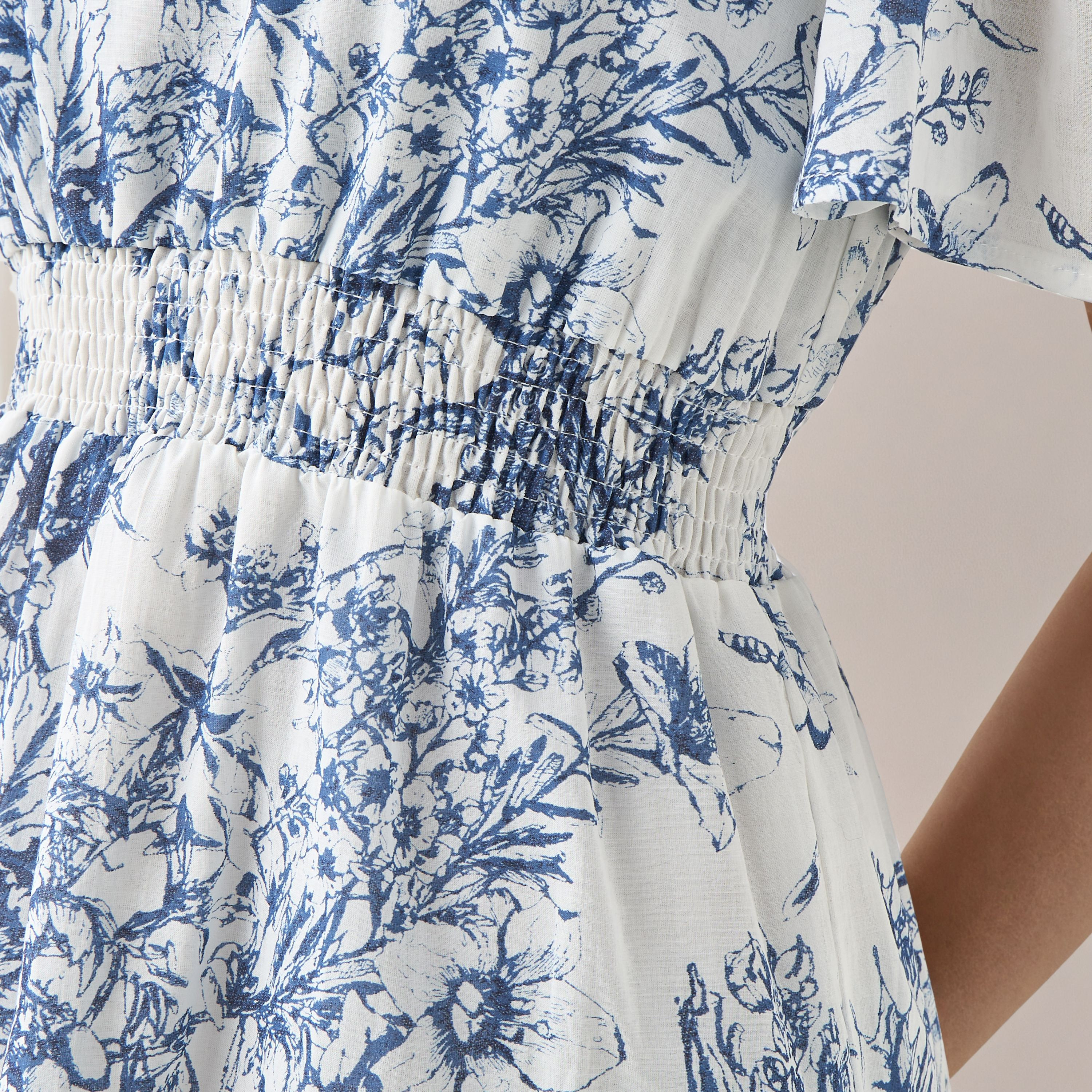 Tiered Midi Denim Dress with Flutter Sleeves-women-clothing-dresses-image-20