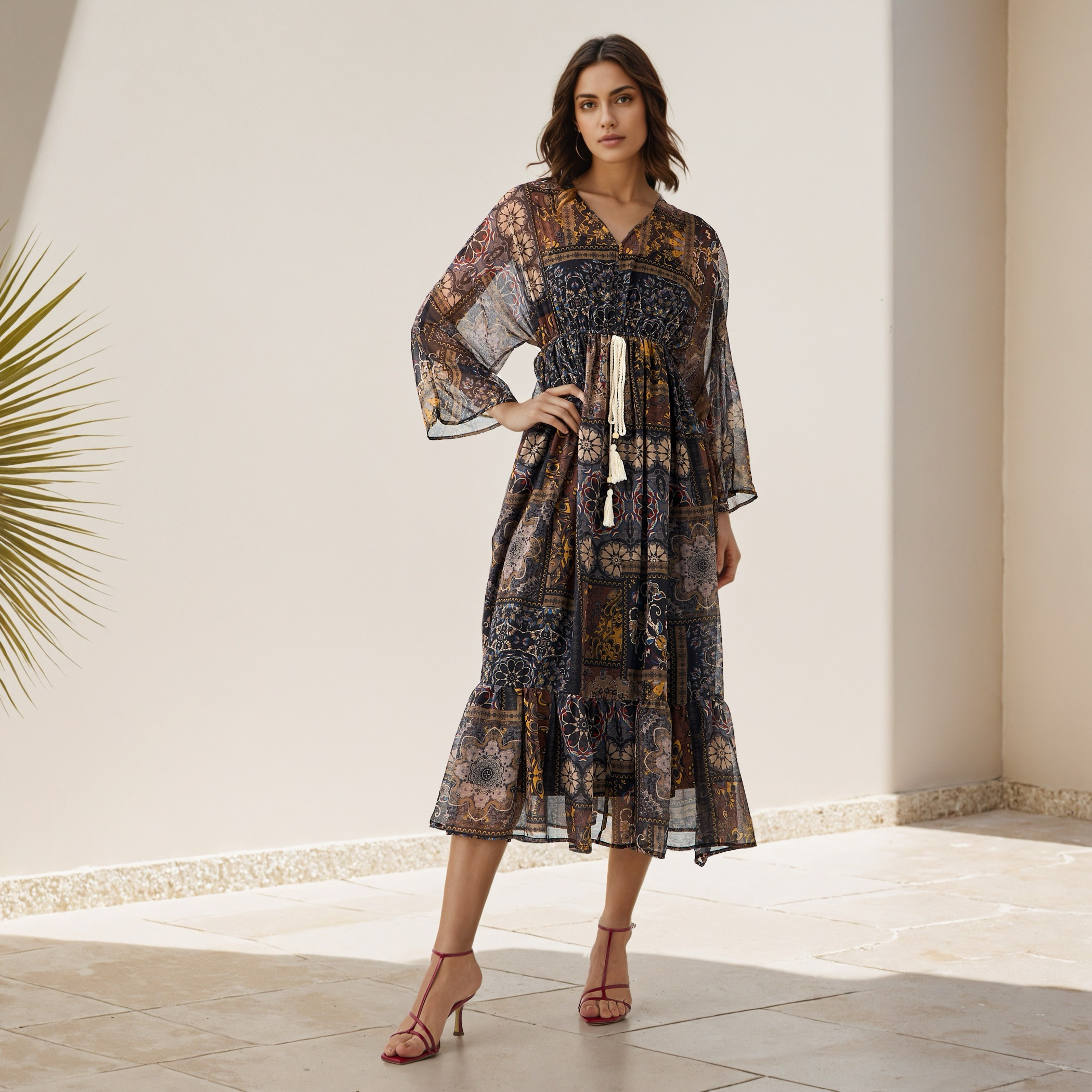 Floral Print Kaftan Women Dress Viscose-PROMO_SP_QA__6_RGCC_BUY2FOR199_040325-image-1