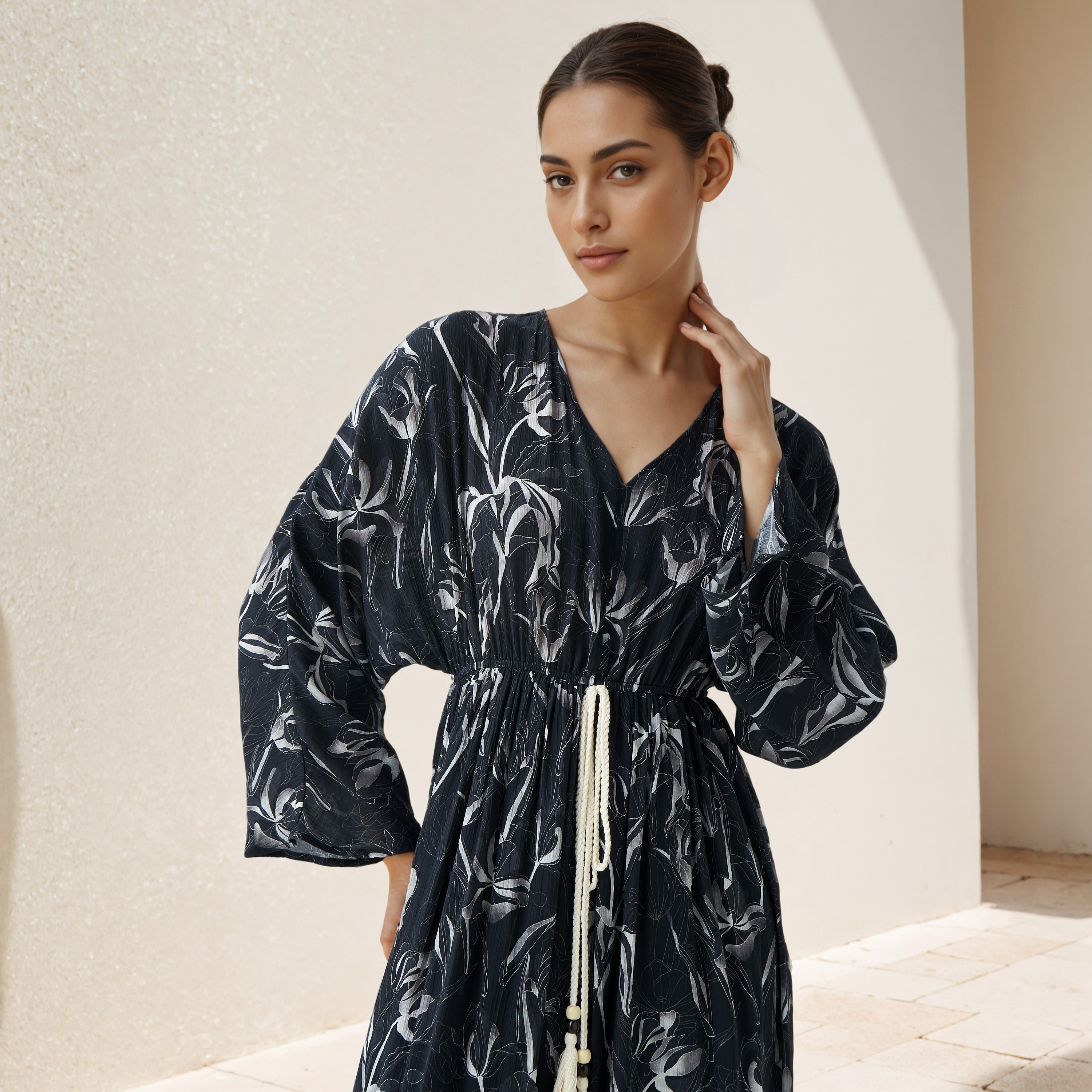 Floral Print Kaftan Women Dress Viscose-PROMO_SP_QA__6_RGCC_BUY2FOR199_040325-image-4