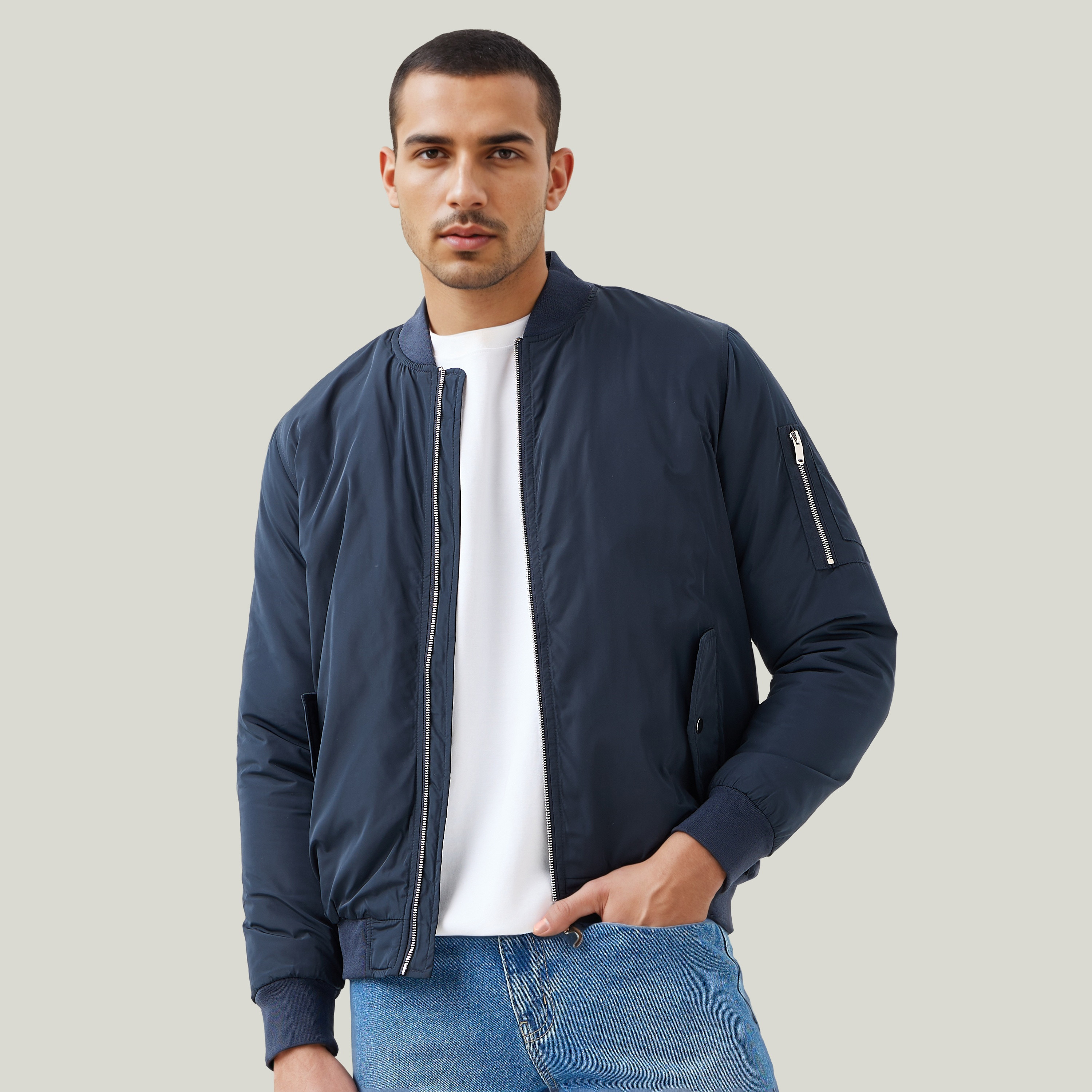 جاكيت بايكر خفيف الوزن بجيوب بسحاب-men-clothing-jacketsandblazers-jackets-image-6
