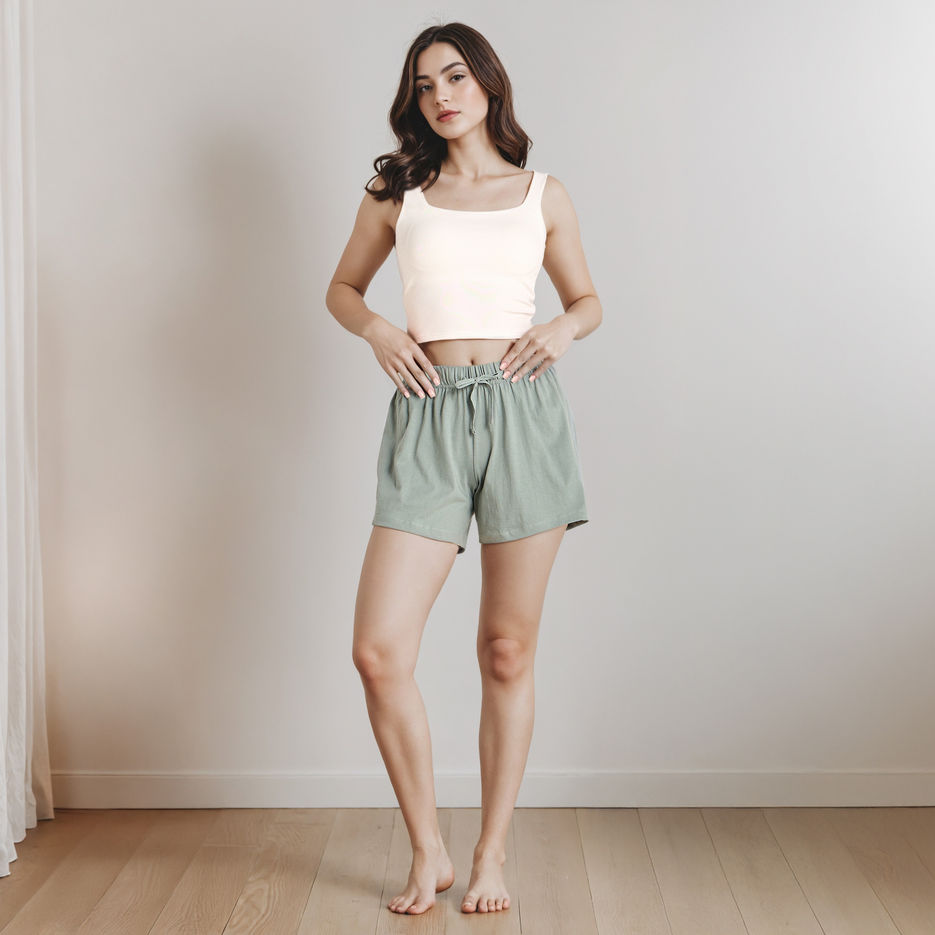 Set of 2 - Drawstring Closure Shorts-women-clothing-nightwear-pyjamas-bottoms-image-3
