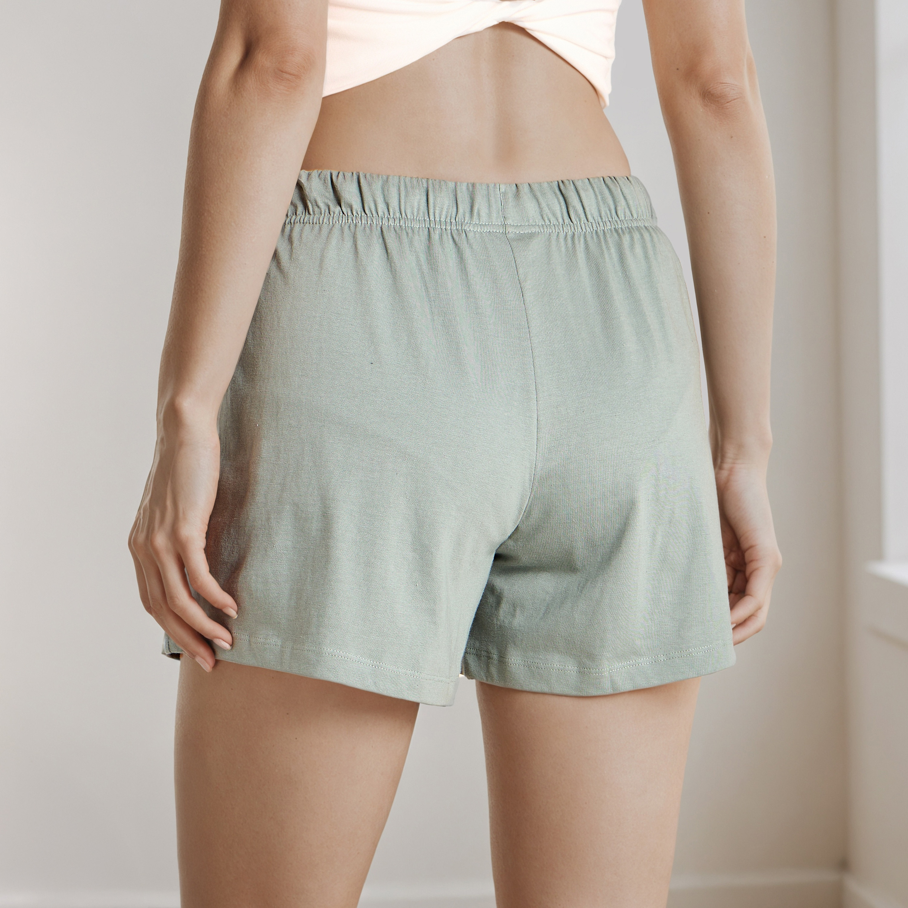 Set of 2 - Drawstring Closure Shorts-women-clothing-nightwear-pyjamas-bottoms-image-4
