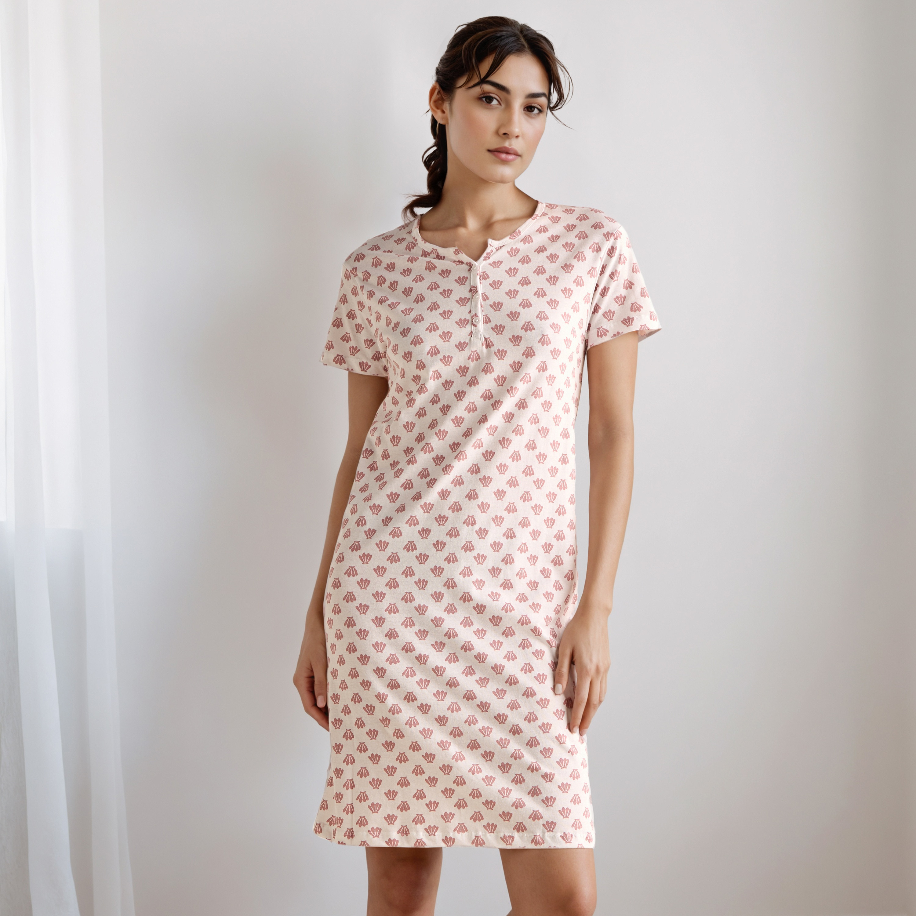 فستان نوم بطول الركبة وبطبعات-women-clothing-nightwear-nighties-image-1