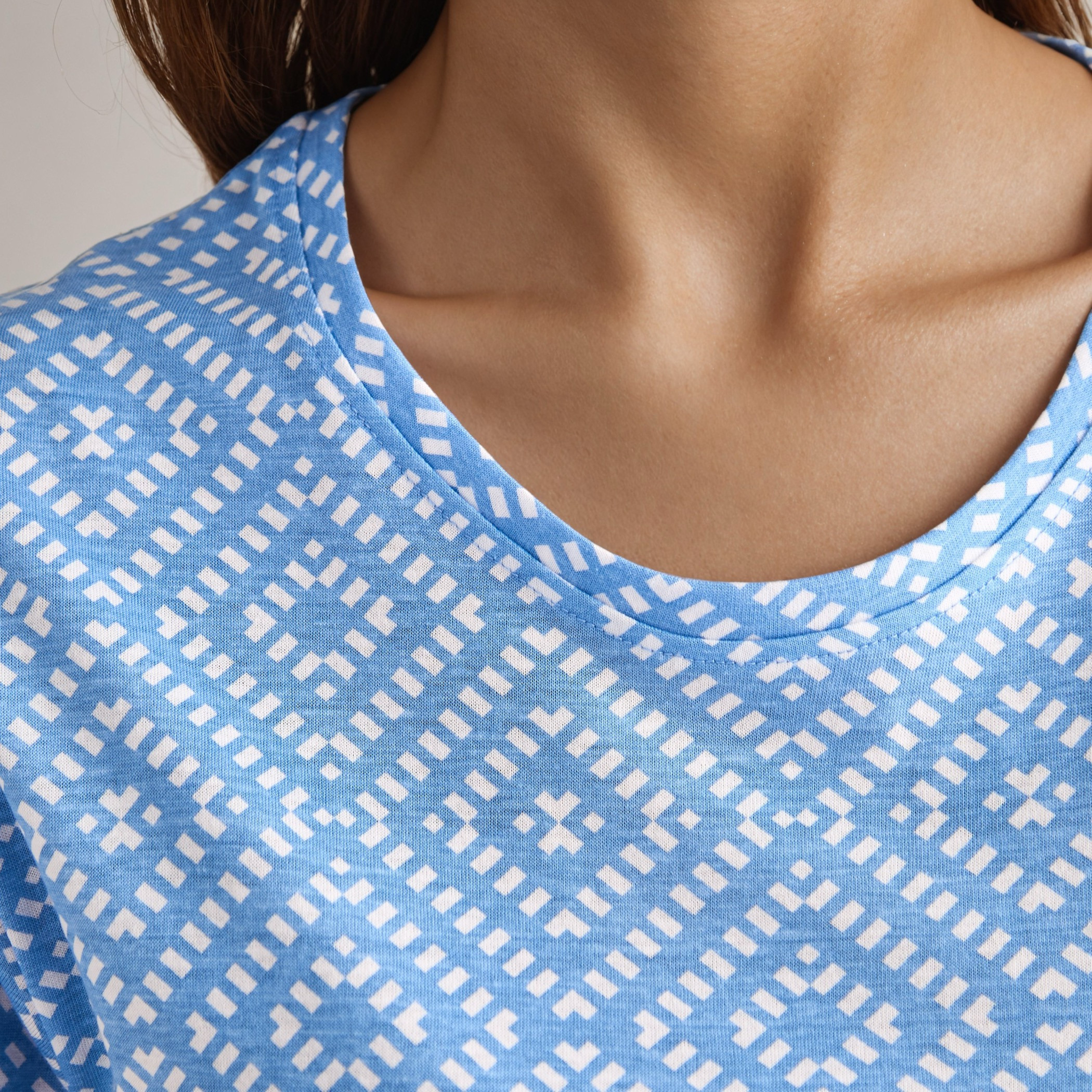 Knee Length Night Dress with Print-women-clothing-nightwear-nighties-image-5
