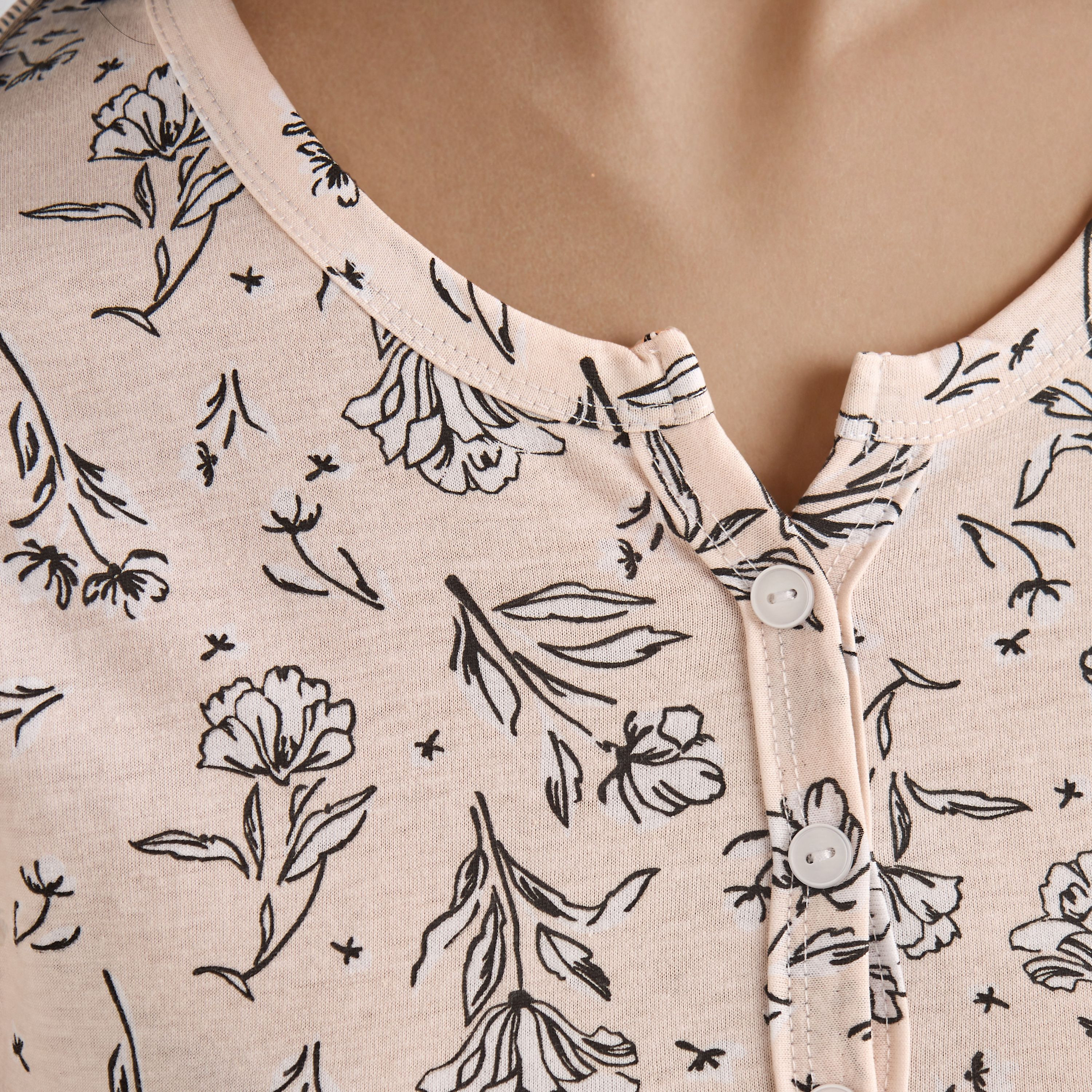 Floral Print Nighty Knee Length-women-clothing-nightwear-nighties-image-4