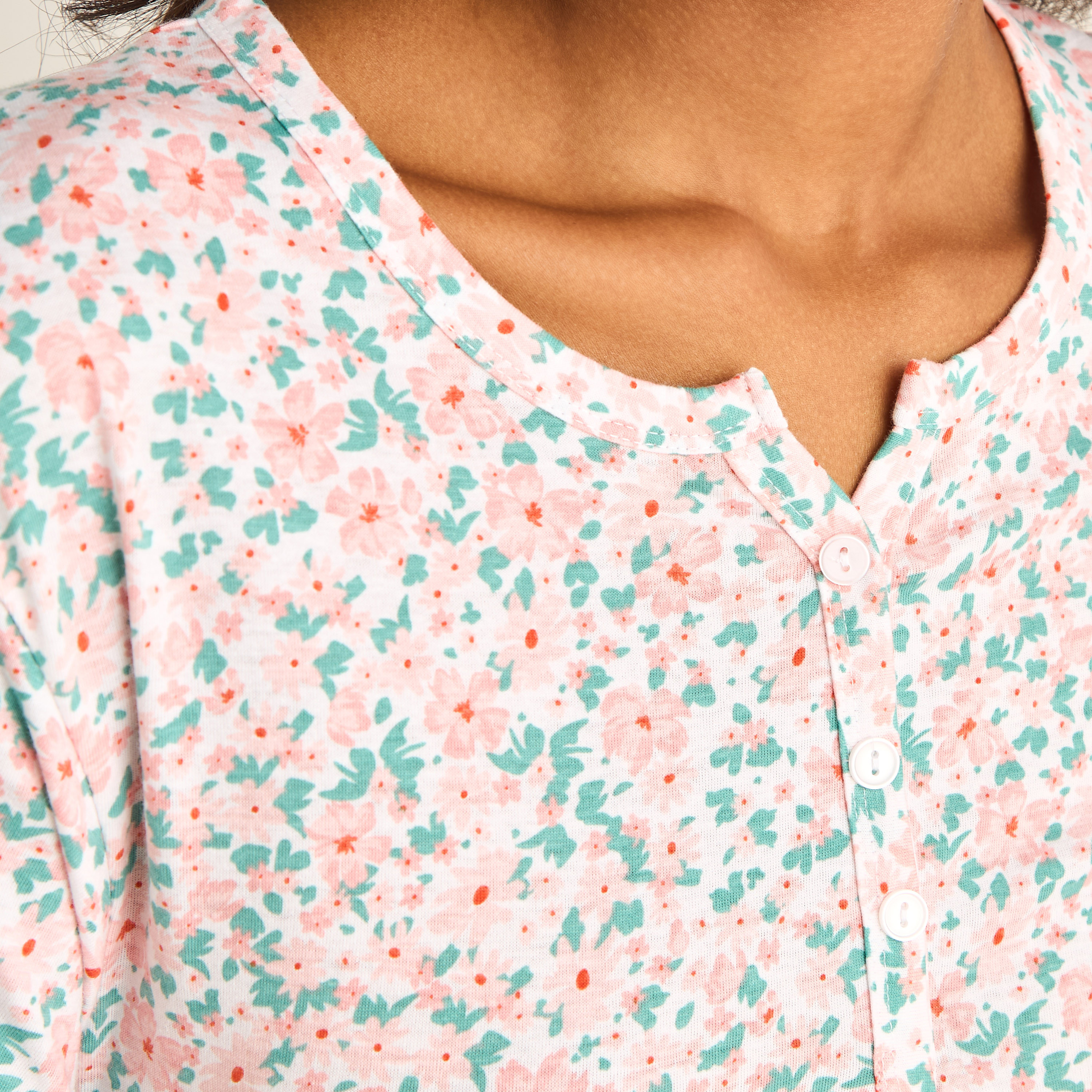 Floral Print Nighty Knee Length-women-clothing-nightwear-nighties-image-5