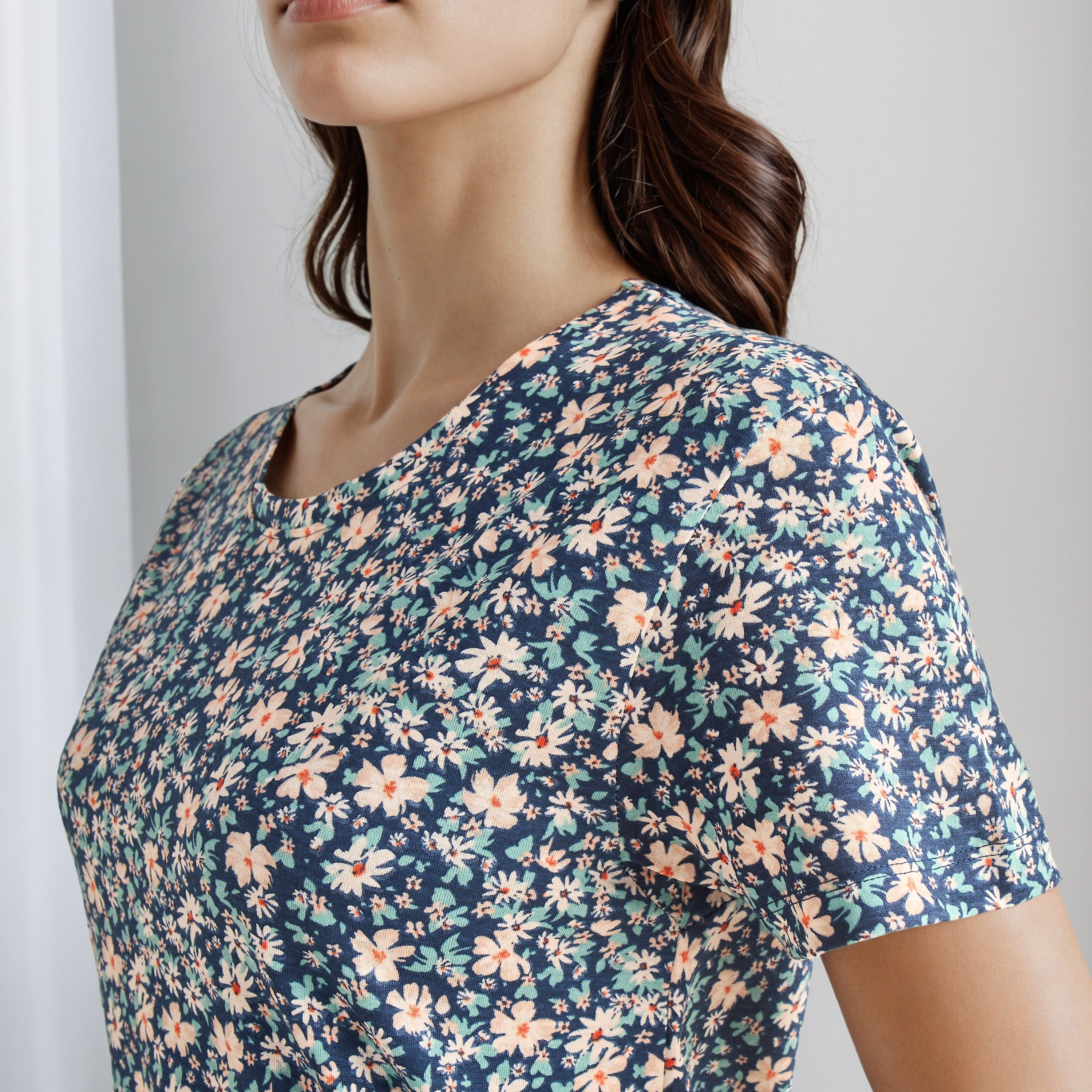 قميص نوم بطول الركبة وطبعات-women-clothing-nightwear-nighties-image-4