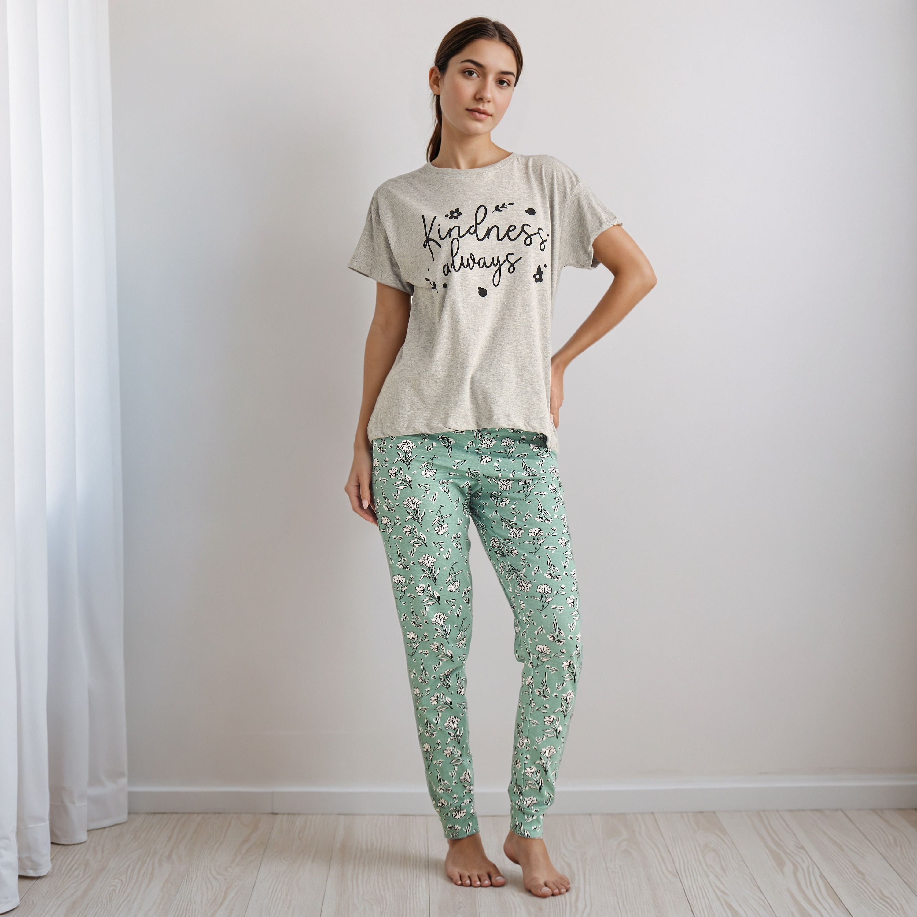 Pyjama Set T-shirt & Pants-women-clothing-nightwear-pyjamas-longsets-image-1