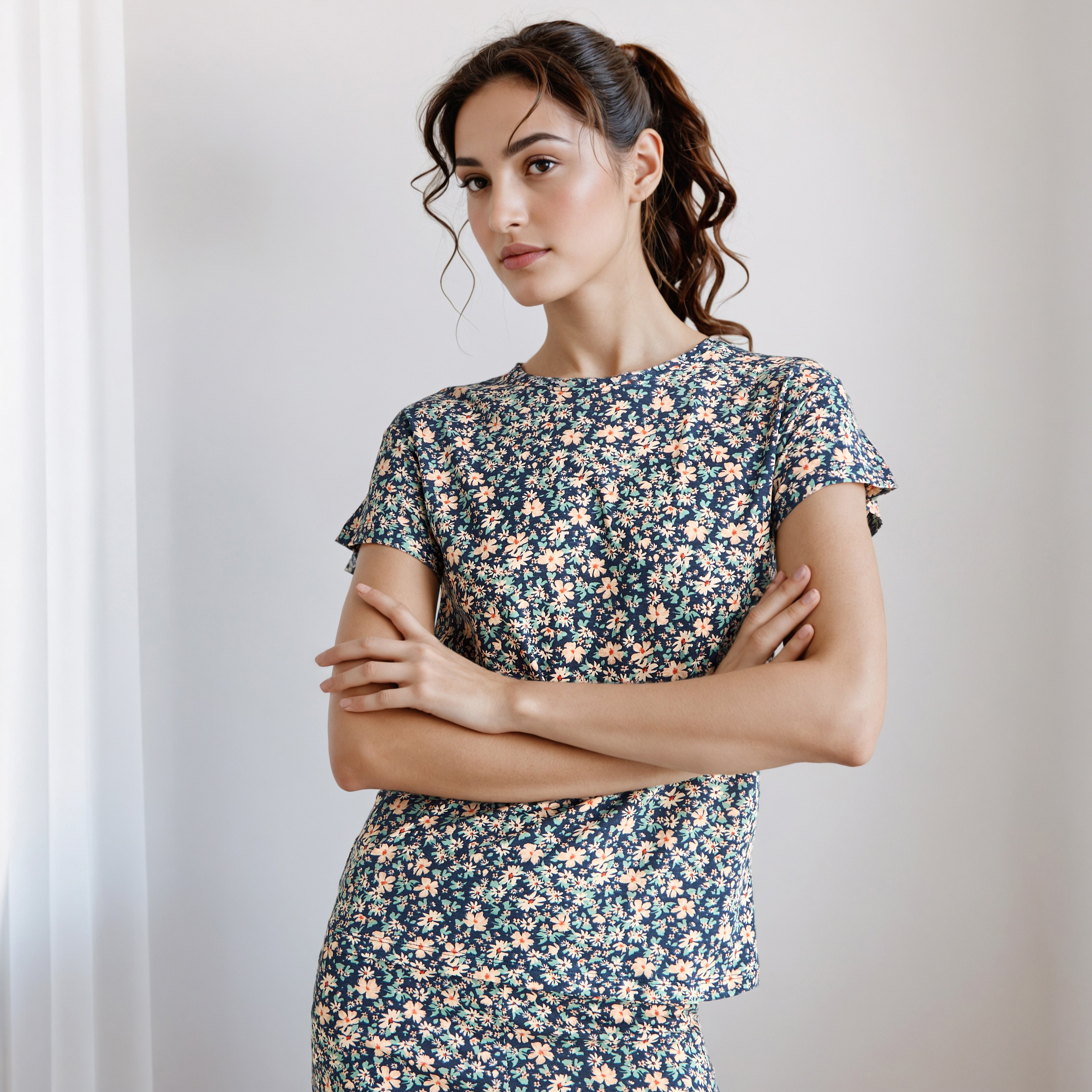 Pyjama Set T-shirt & Trousers-women-clothing-nightwear-pyjamas-longsets-image-2