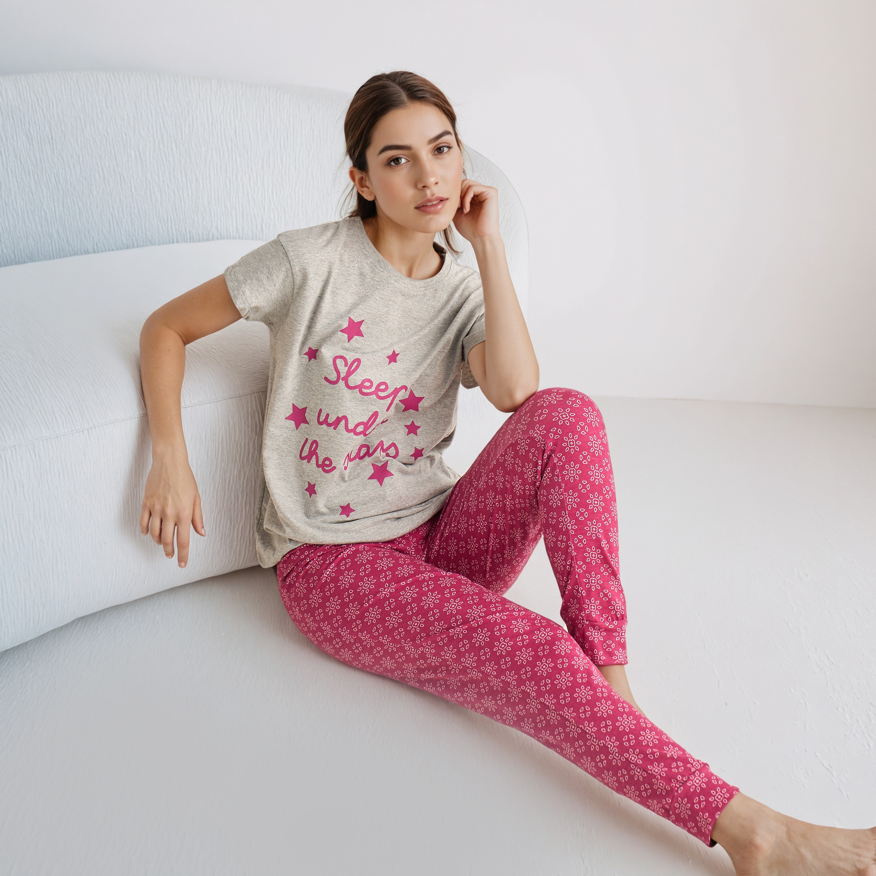 Pyjama Set T-shirt & Pants-women-clothing-nightwear-pyjamas-longsets-image-1