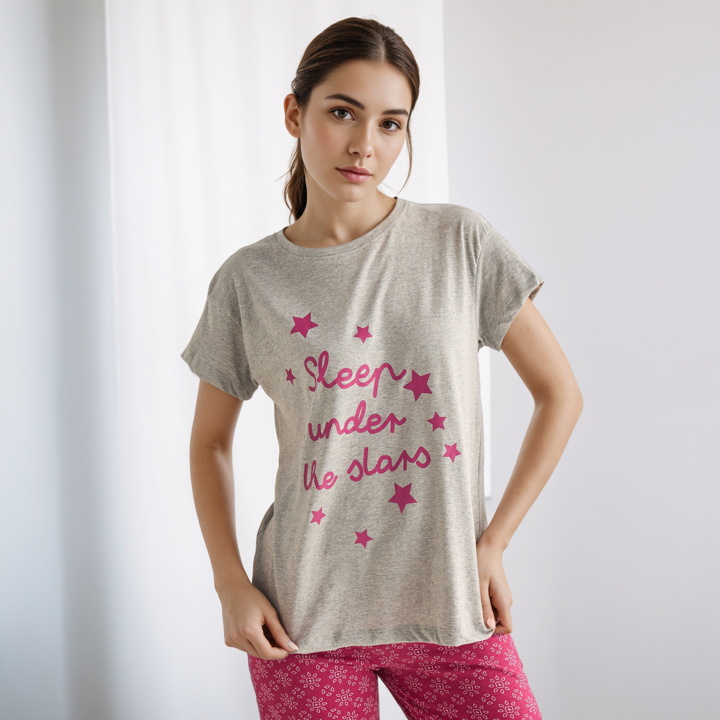 Pyjama Set T-shirt & Pants-women-clothing-nightwear-pyjamas-longsets-image-2