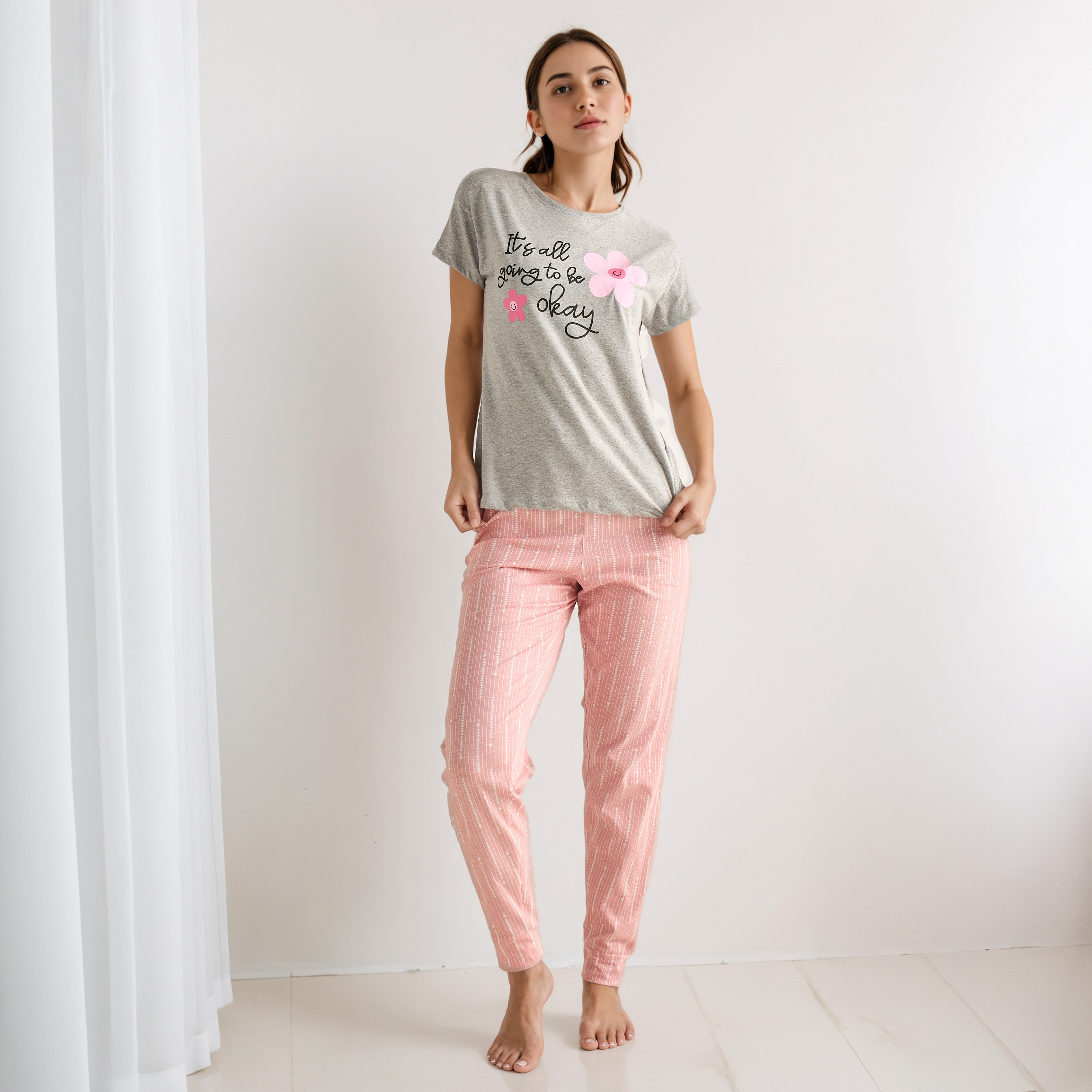 Pyjama Set T-shirt & Pants-women-clothing-nightwear-pyjamas-longsets-image-1