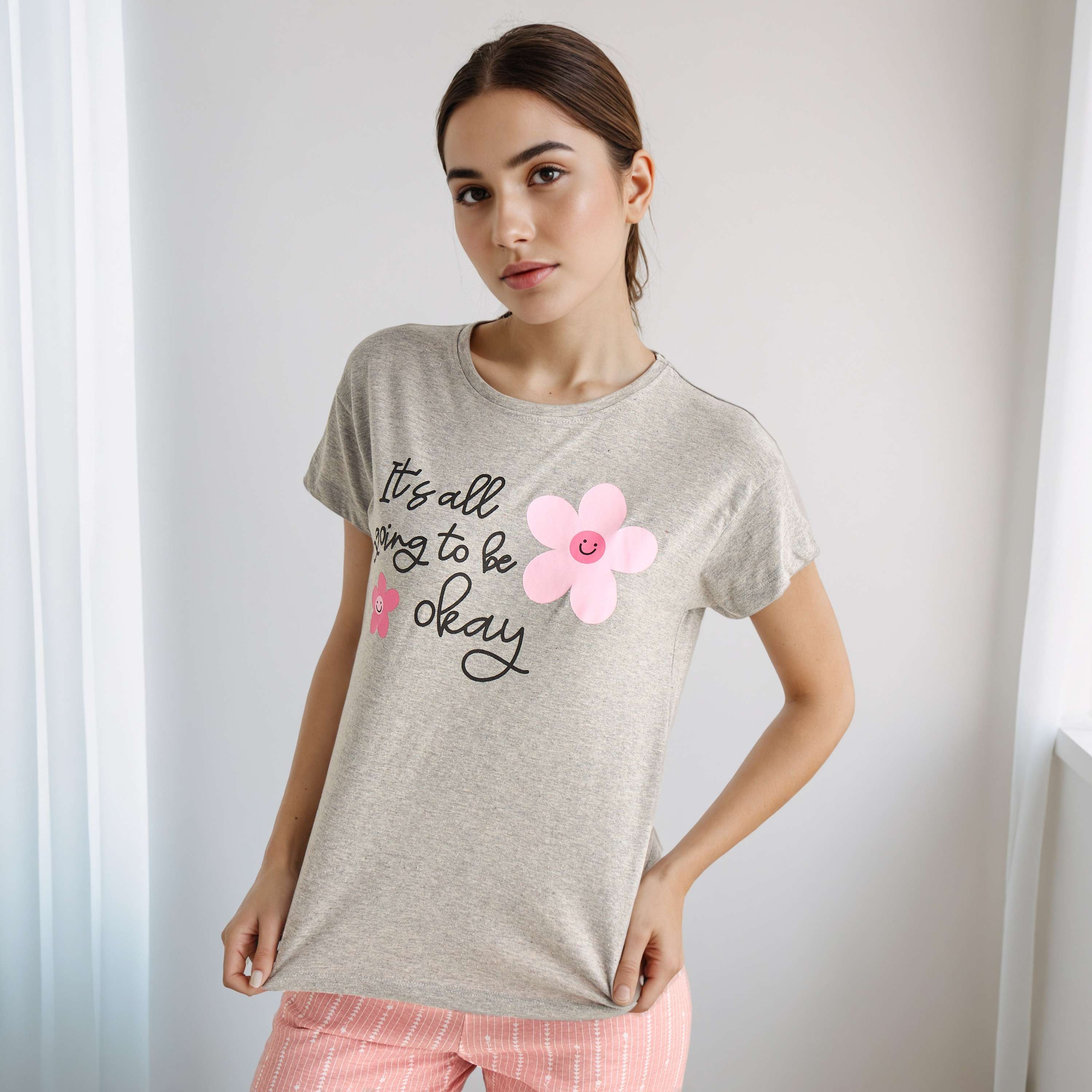 Pyjama Set T-shirt & Pants-women-clothing-nightwear-pyjamas-longsets-image-2