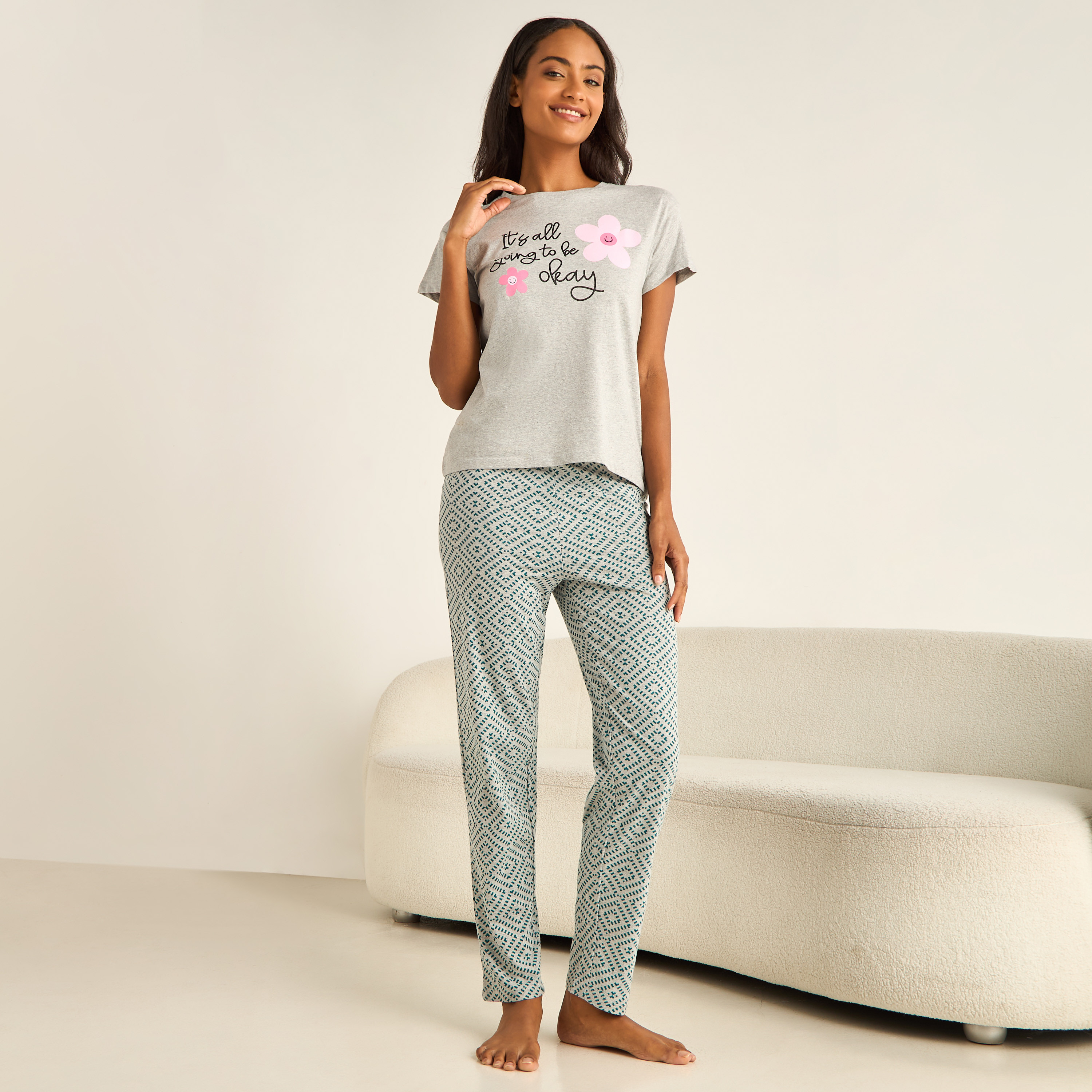 Pyjama Set T-shirt & Pants-women-clothing-nightwear-pyjamas-longsets-image-1