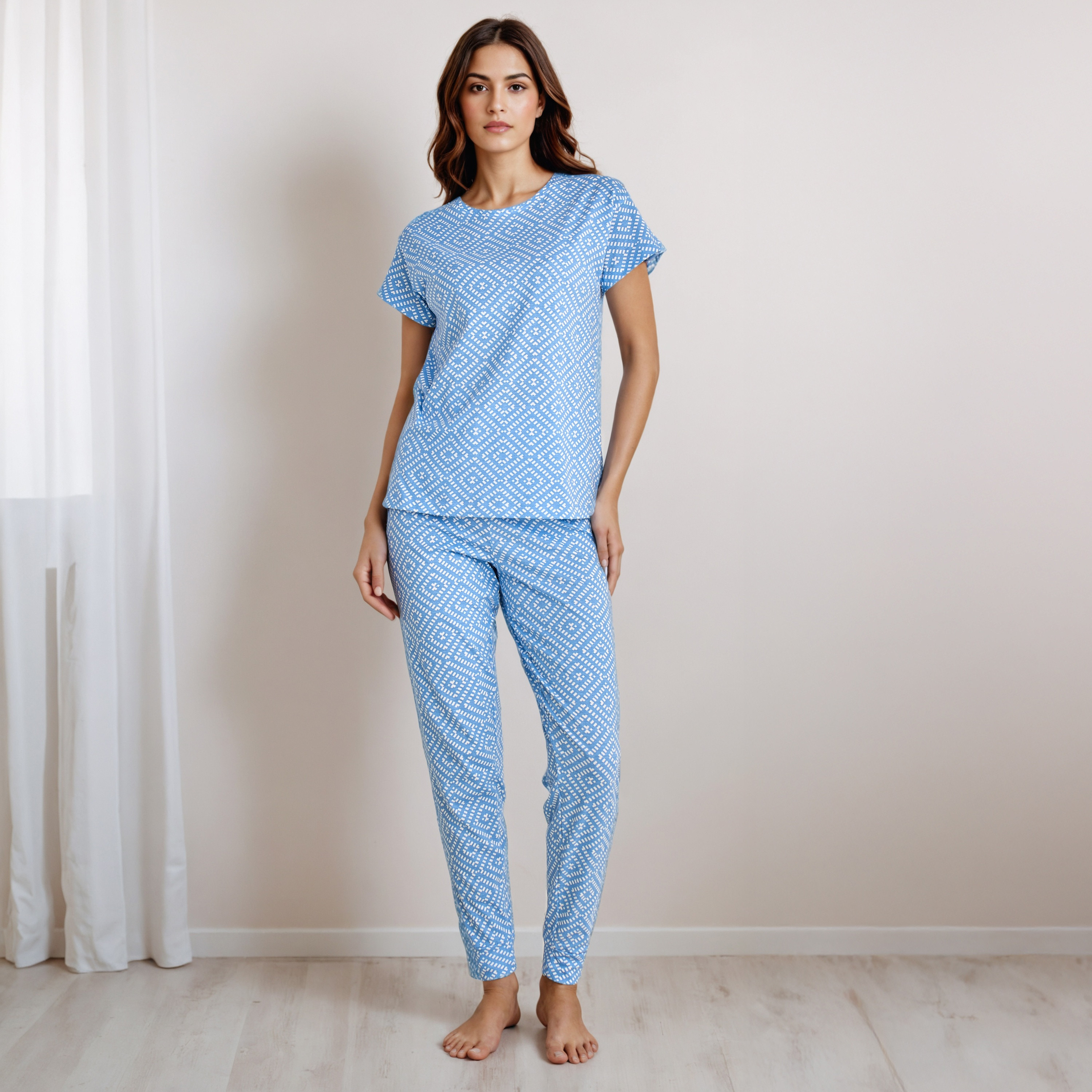 Pyjama Set T-shirt & Pants-women-clothing-nightwear-pyjamas-longsets-image-1