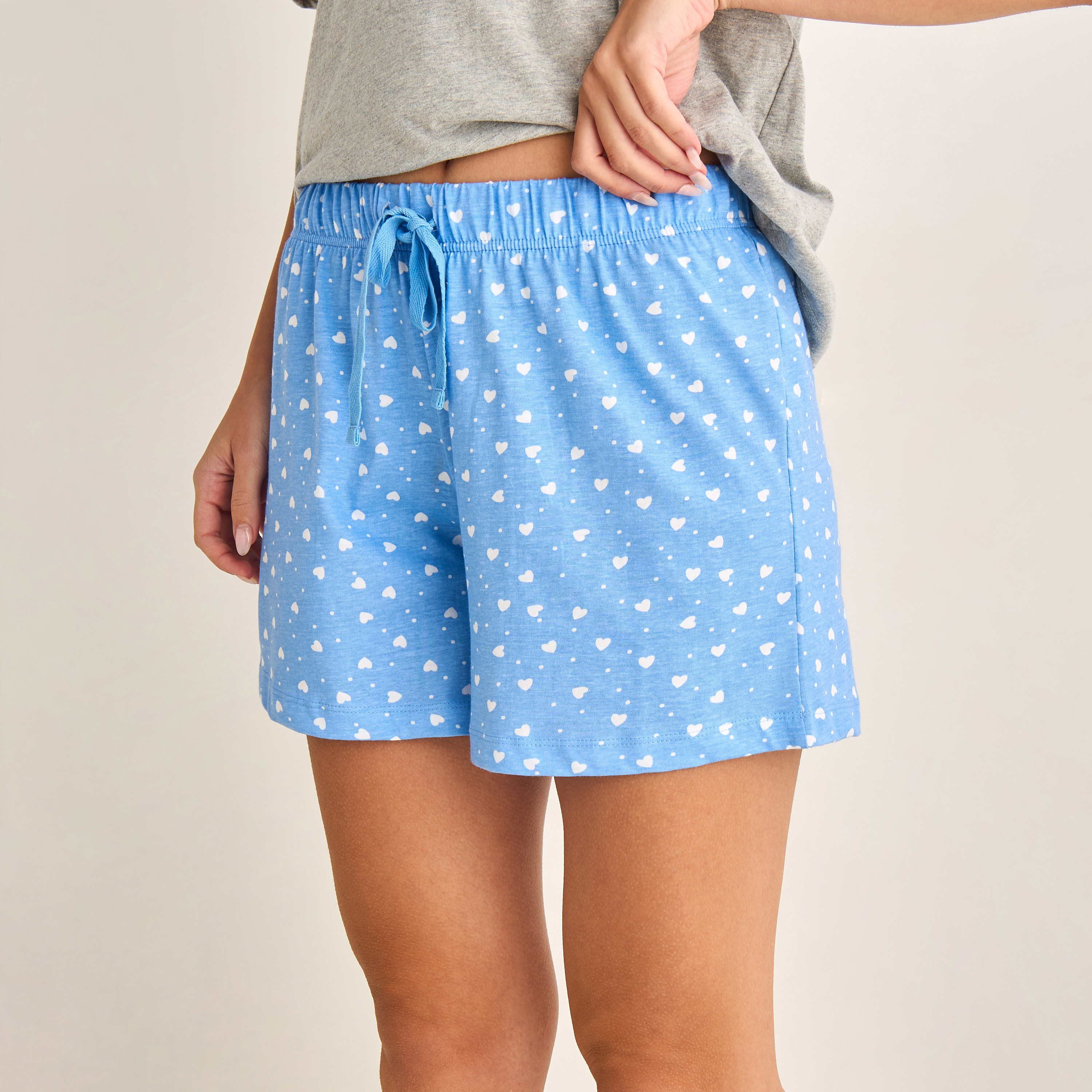Pyjama Short Set T-shirt and Shorts Cotton-women-clothing-nightwear-pyjamas-shortsets-image-4
