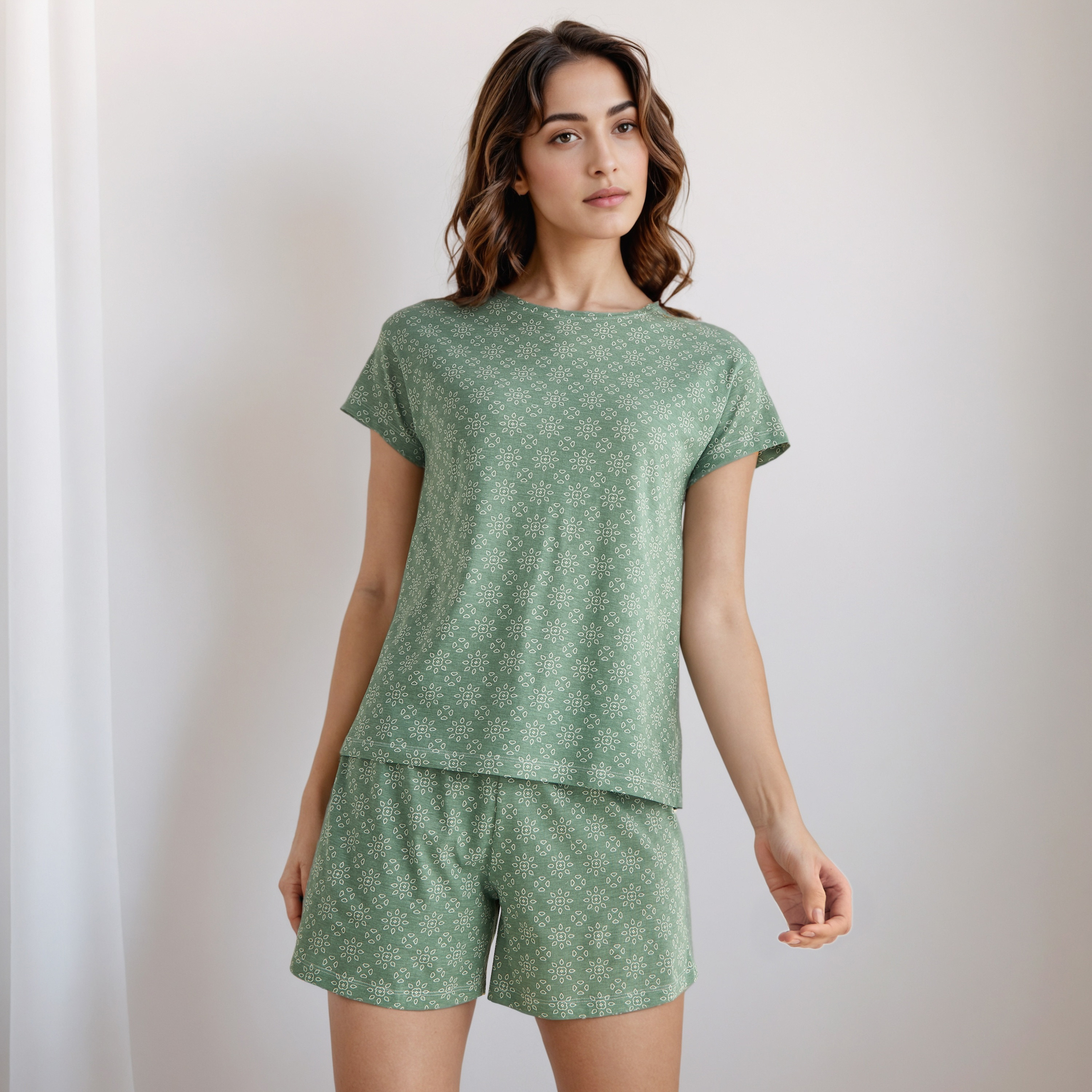 Pyjama Short Set T-shirt & Shorts-women-clothing-nightwear-pyjamas-shortsets-image-1