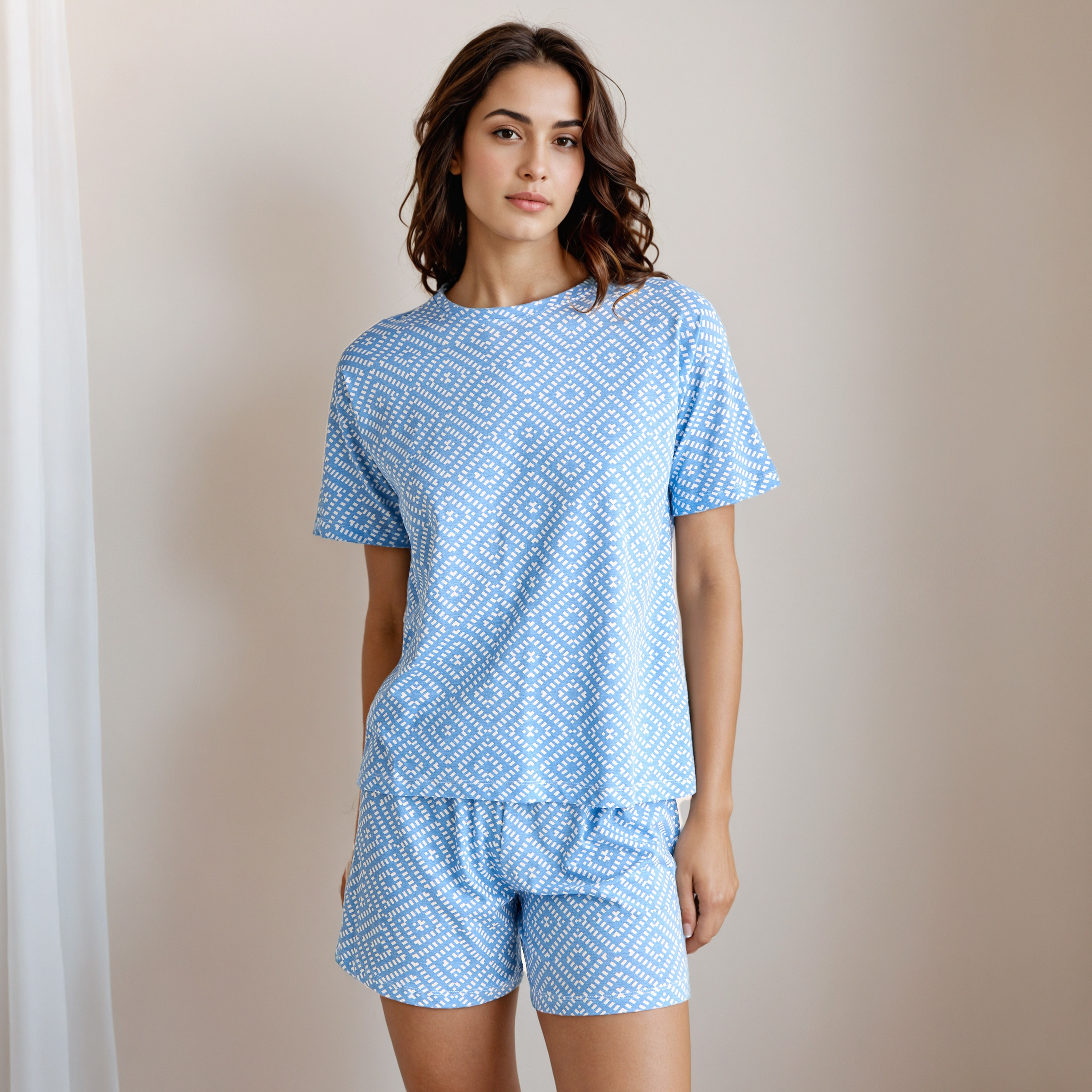 Pyjama Short Set T-shirt & Shorts-women-clothing-nightwear-pyjamas-shortsets-image-1
