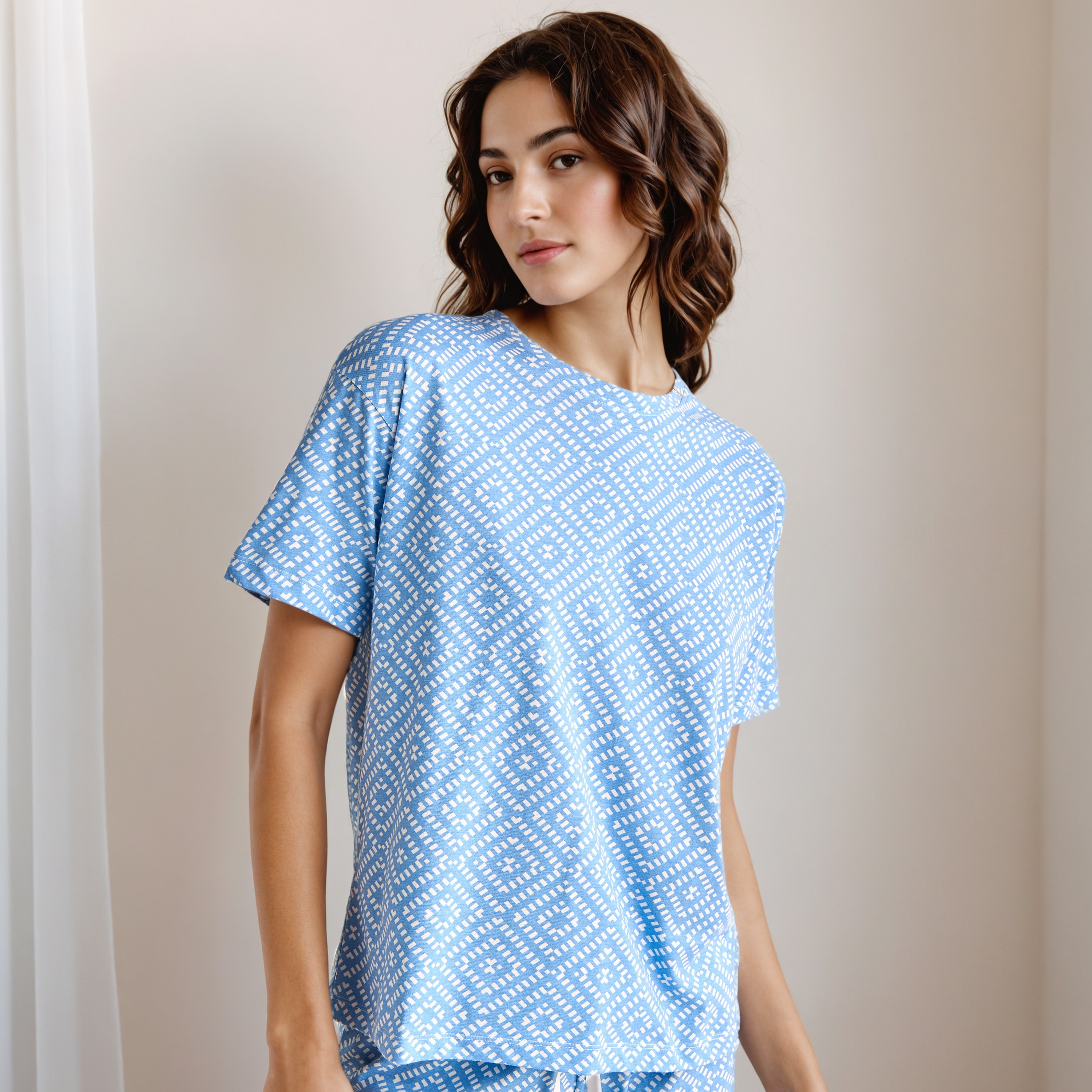Pyjama Short Set T-shirt & Shorts-women-clothing-nightwear-pyjamas-shortsets-image-2