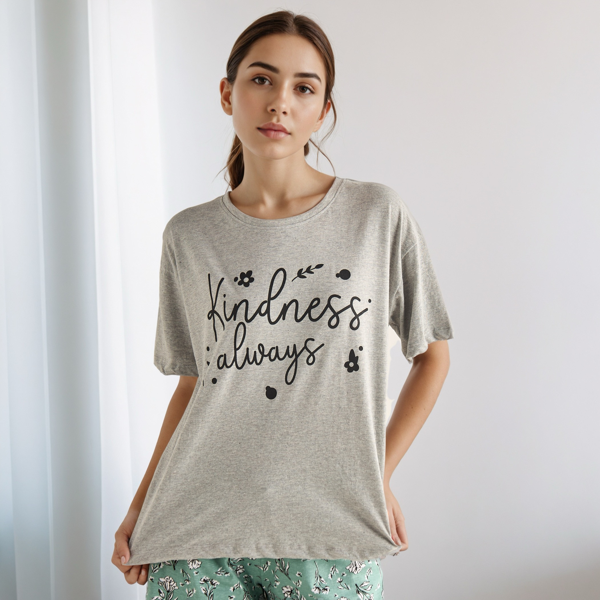 طقم شورت بيجاما وتيشيرت-women-clothing-nightwear-pyjamas-shortsets-image-5