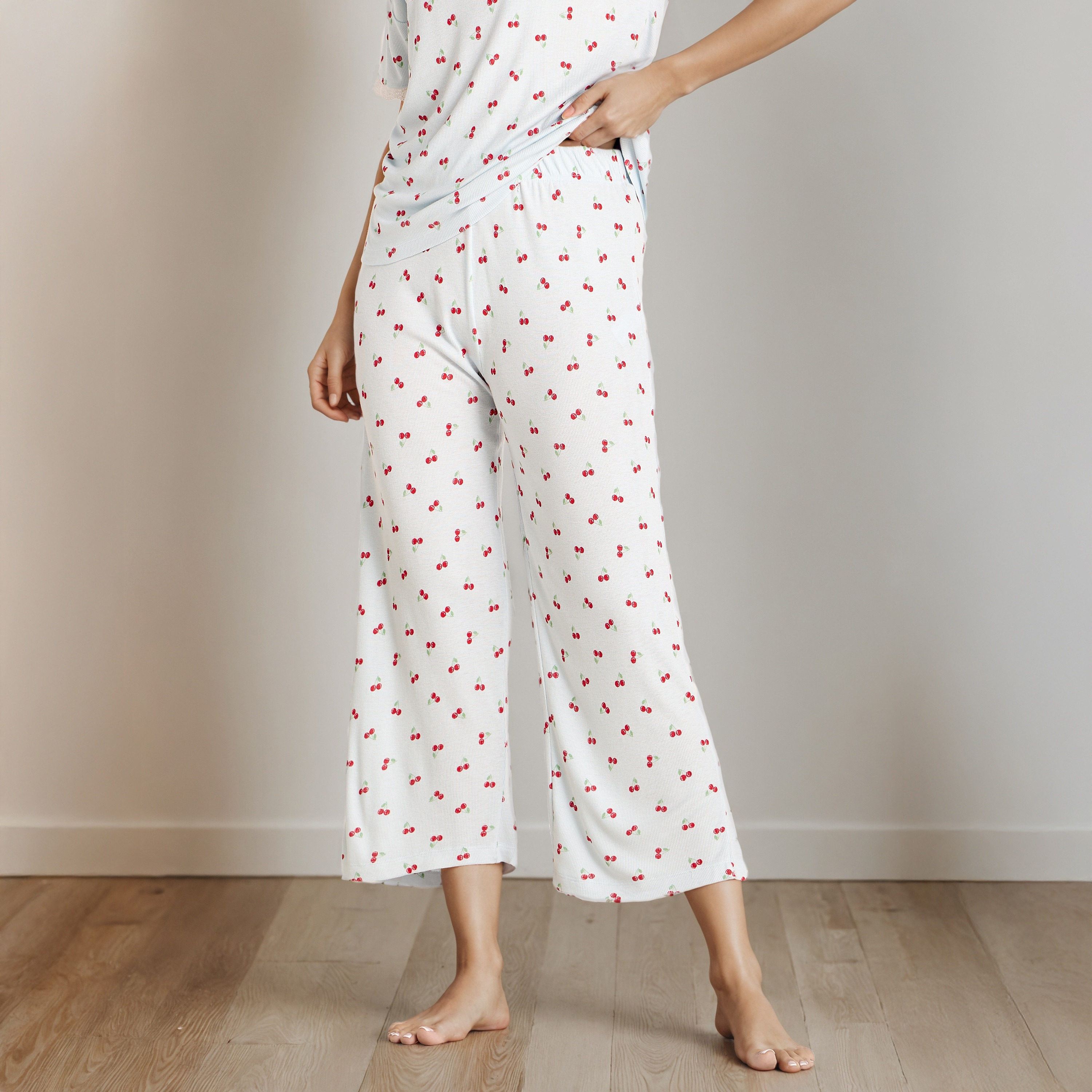 Printed T-shirt and Pyjama Set-women-clothing-nightwear-pyjamas-longsets-image-3
