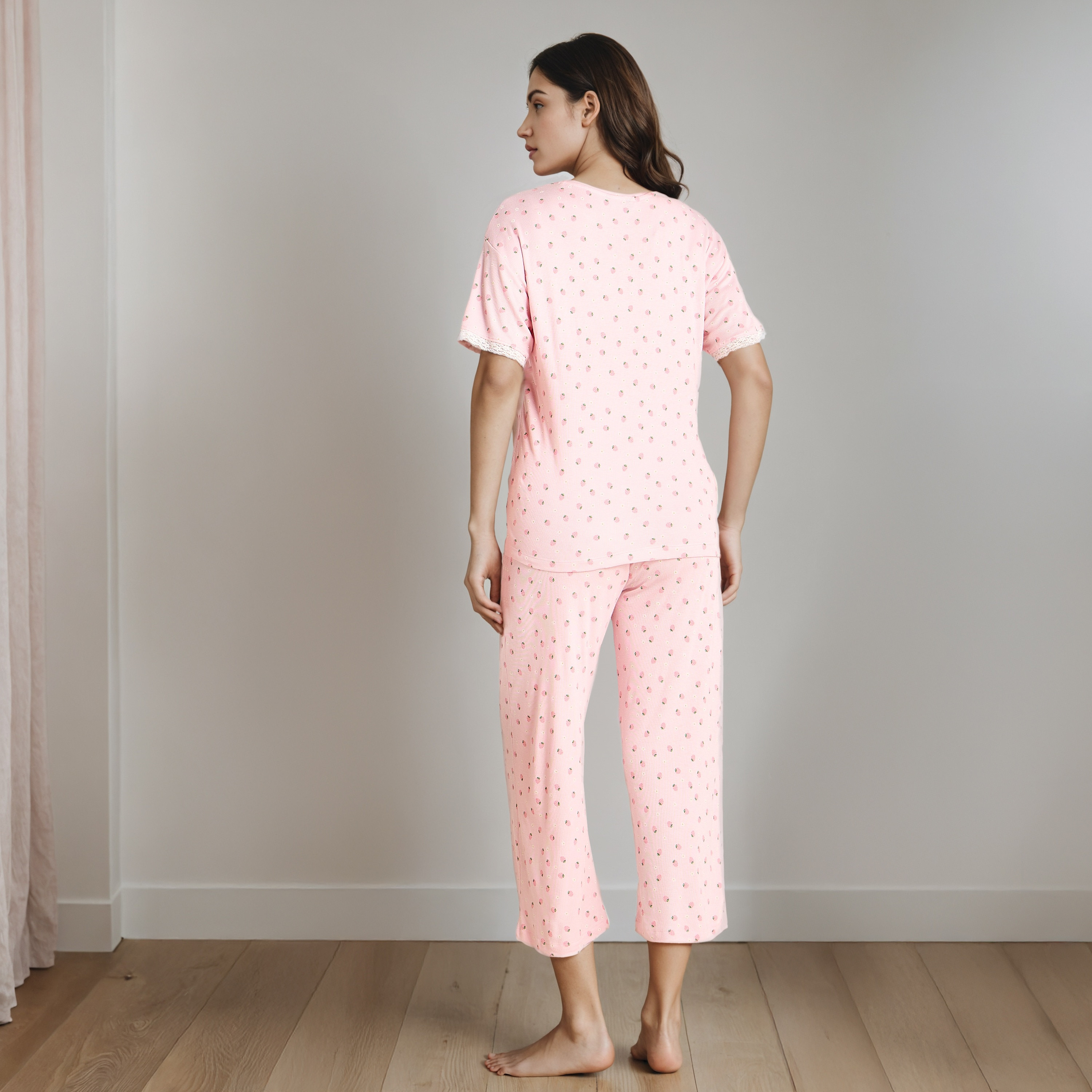Printed T-shirt and Pyjama Set-women-clothing-nightwear-pyjamas-longsets-image-4
