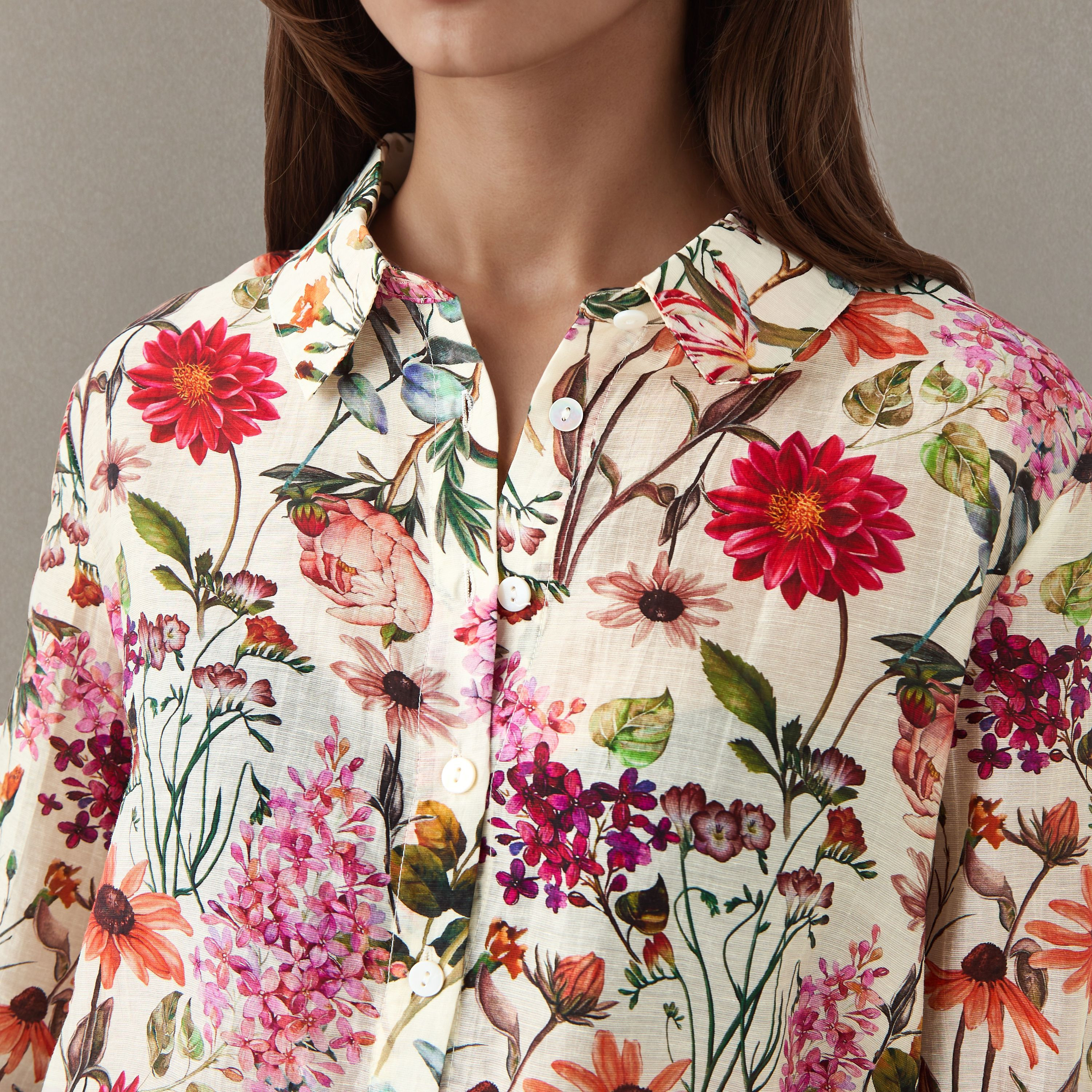 Regular Fit Viscose Floral Print Shirt with Collar-women-clothing-shirtsandblouses-shirts-image-5