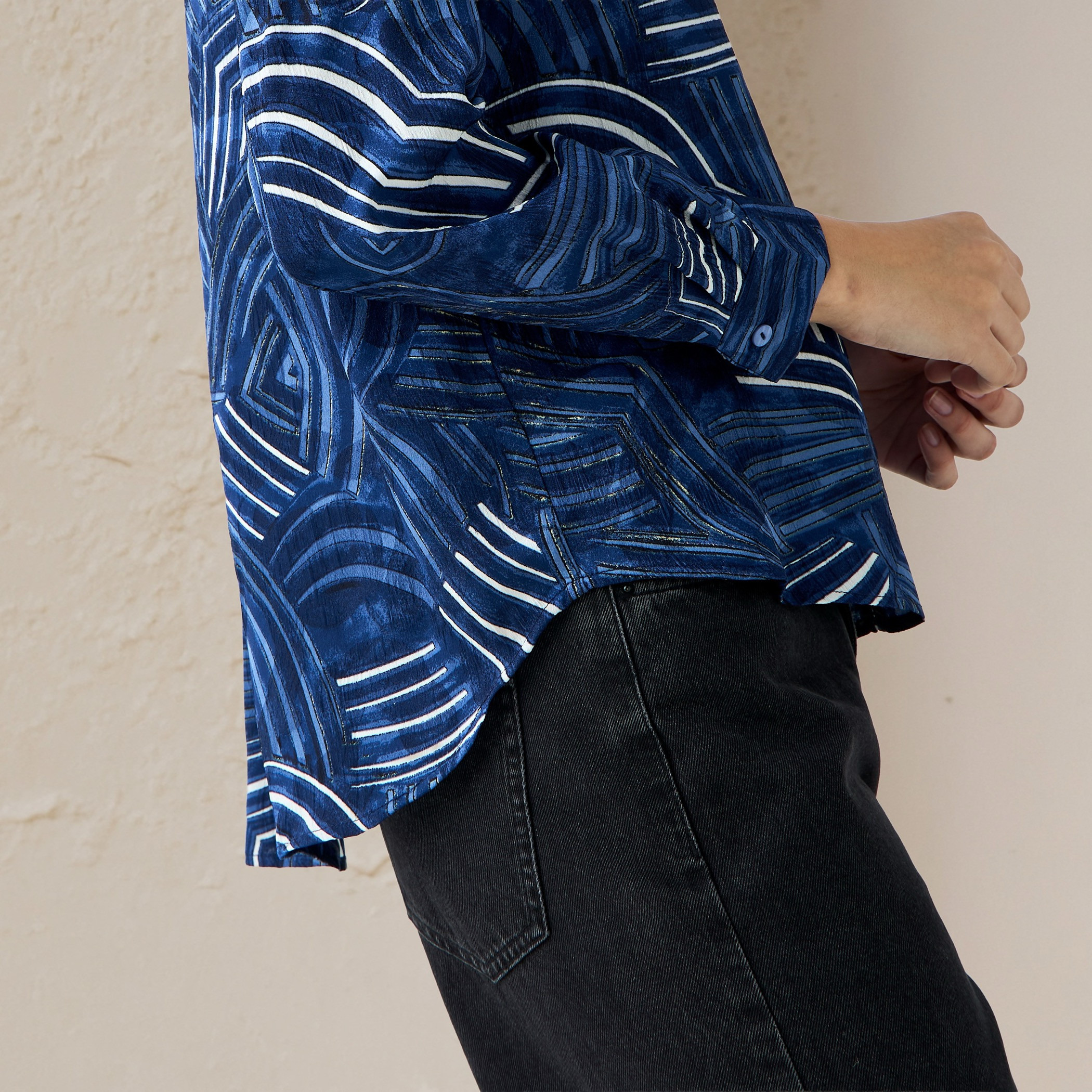 Regular Fit Viscose Printed Shirt with Collar-women-clothing-shirtsandblouses-shirts-image-6