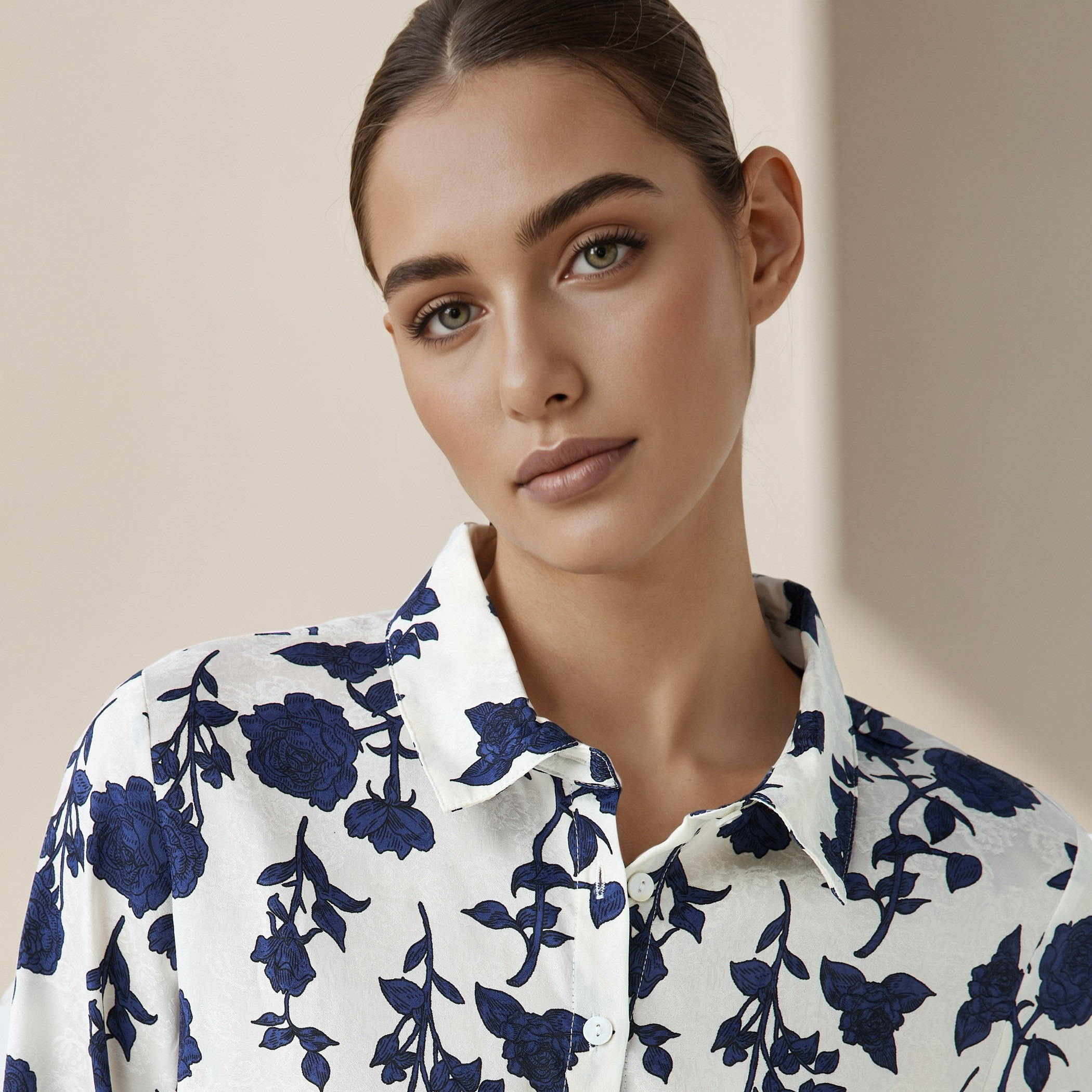 Regular Fit Viscose Floral Print Shirt with Collar-women-clothing-shirtsandblouses-shirts-image-5