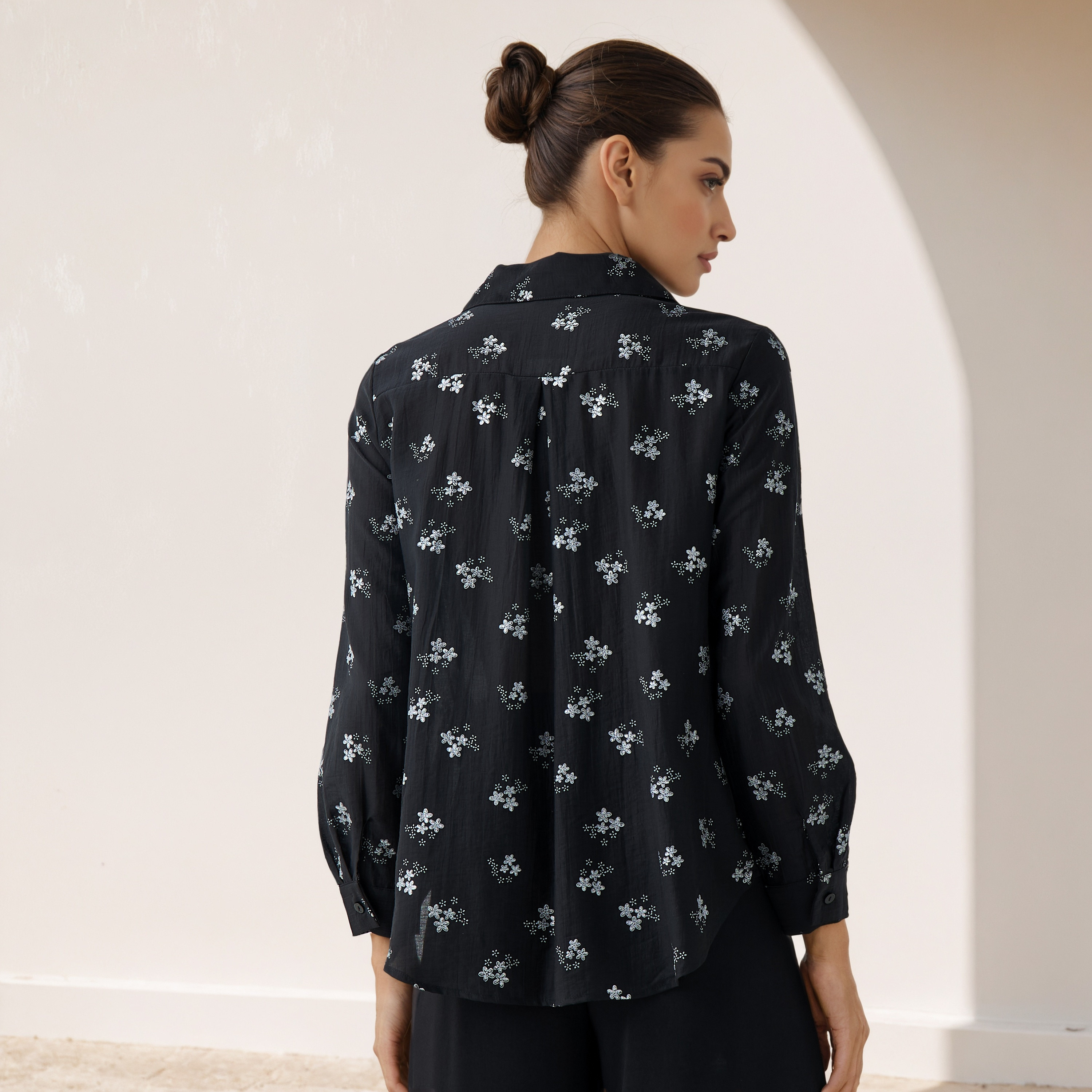 Regular Fit Viscose Floral Print Shirt with Collar-women-clothing-shirtsandblouses-shirts-image-3