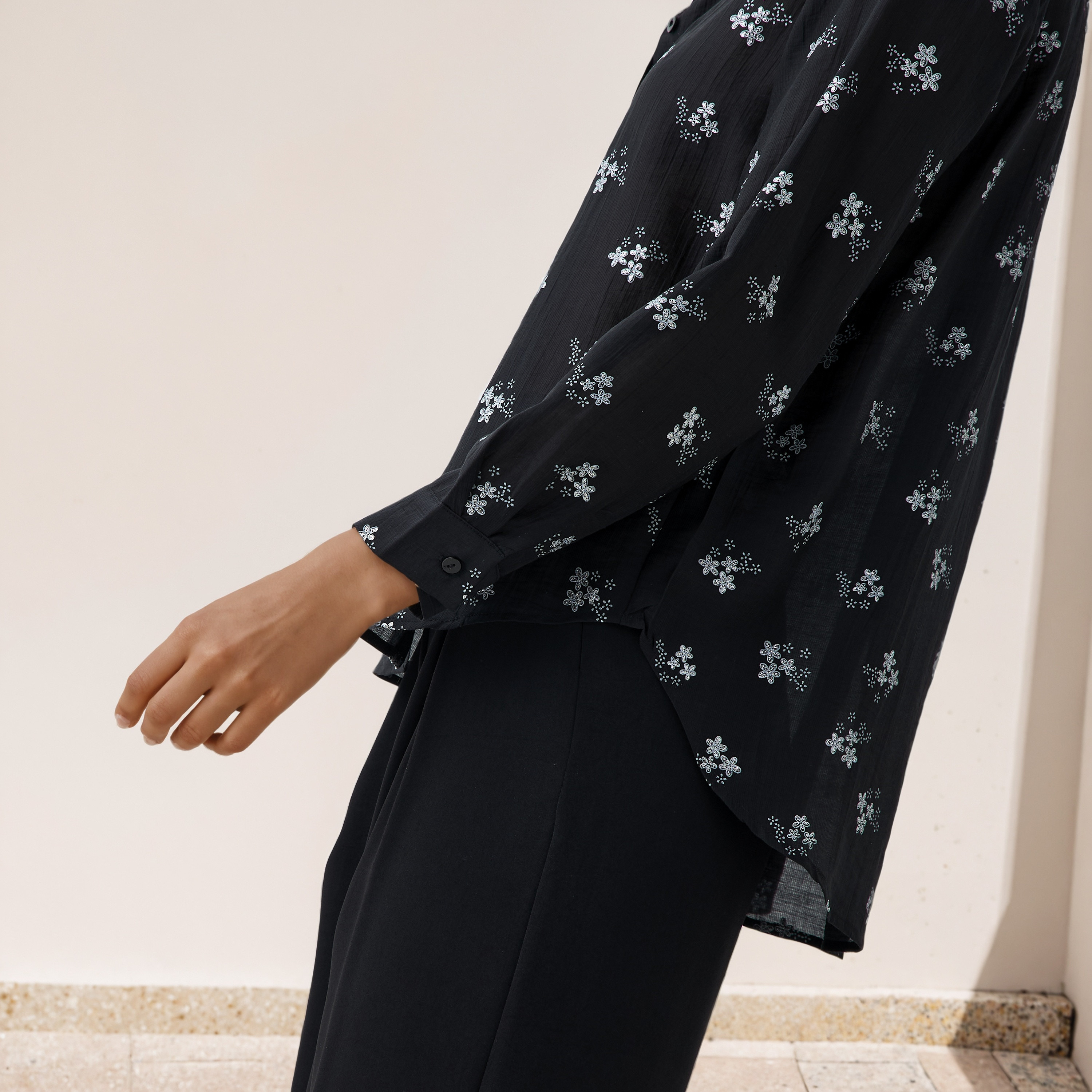 Regular Fit Viscose Floral Print Shirt with Collar-women-clothing-shirtsandblouses-shirts-image-5