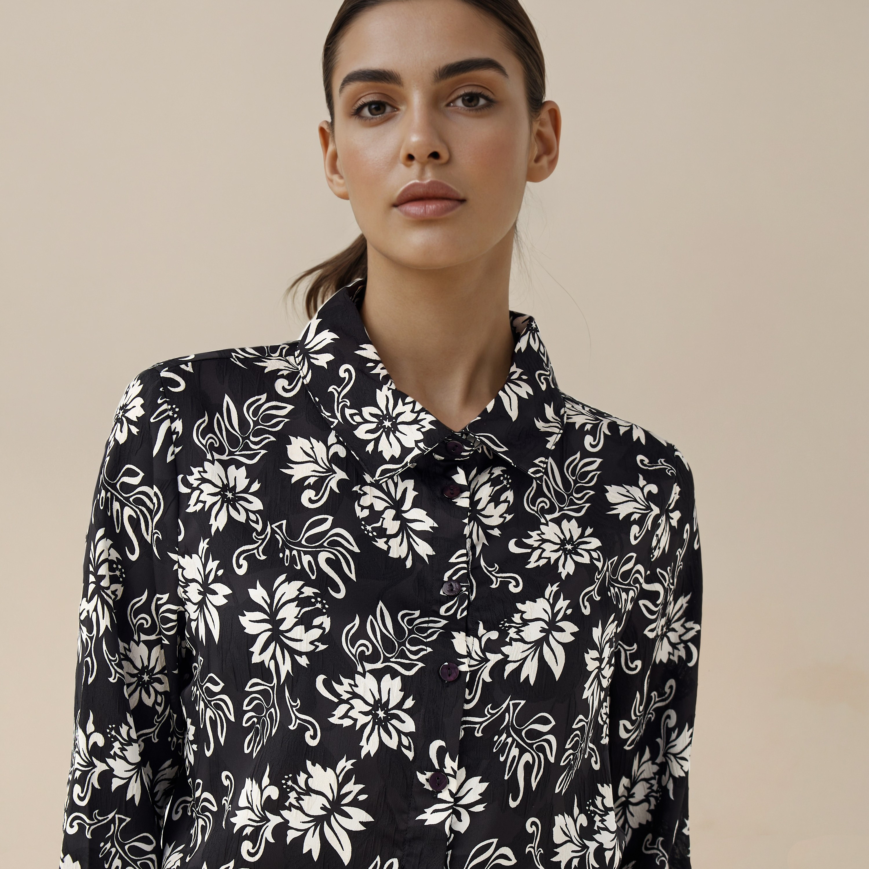 Regular Fit Viscose Floral Print Shirt with Collar-women-clothing-shirtsandblouses-shirts-image-4