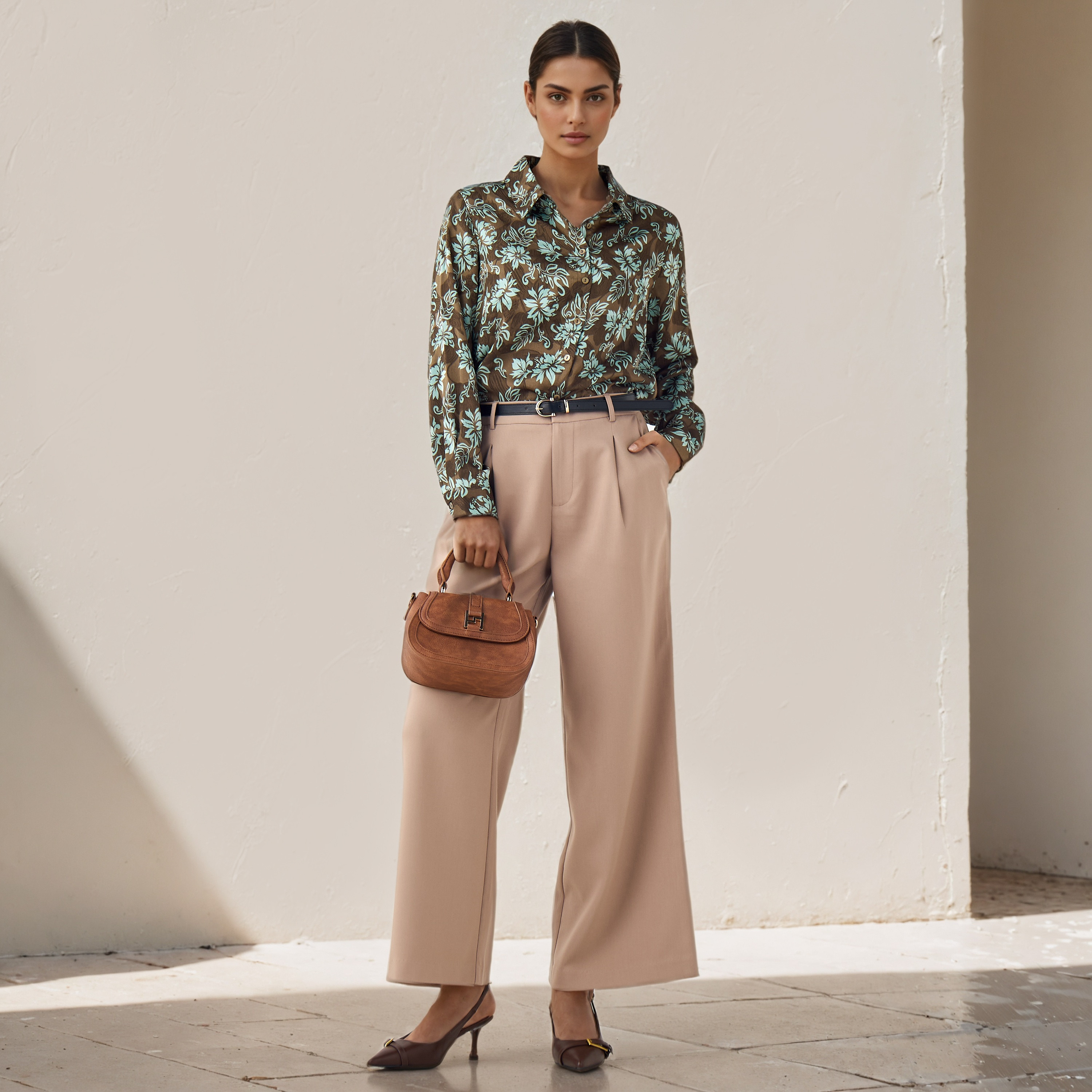 Regular Fit Viscose Floral Print Shirt with Collar-women-clothing-shirtsandblouses-shirts-image-2