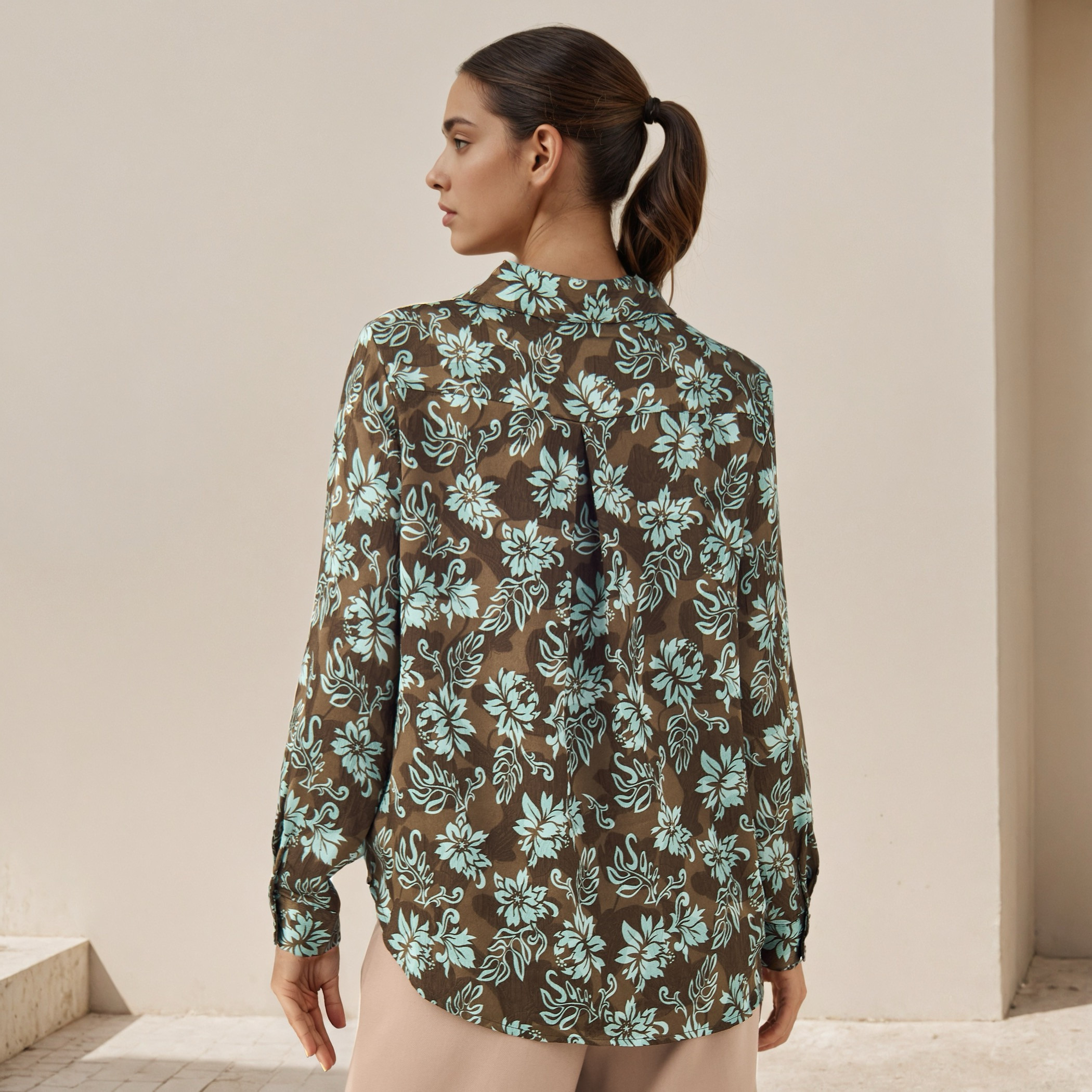 Regular Fit Viscose Floral Print Shirt with Collar-women-clothing-shirtsandblouses-shirts-image-3