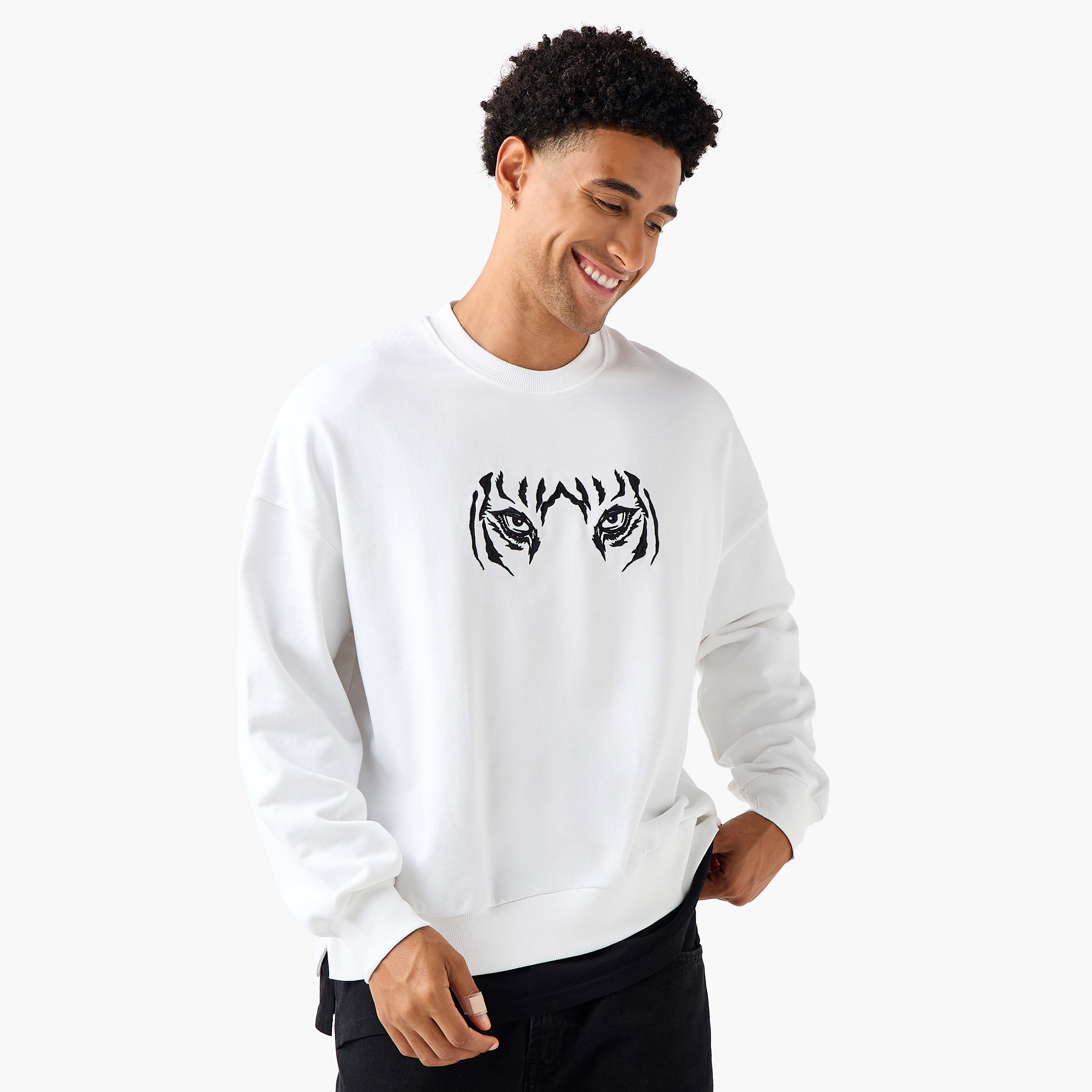 سويت شيرت رجالي فضفاض بطبعات نمر-men-winterwear-hoodiesandsweatshirts-image-1