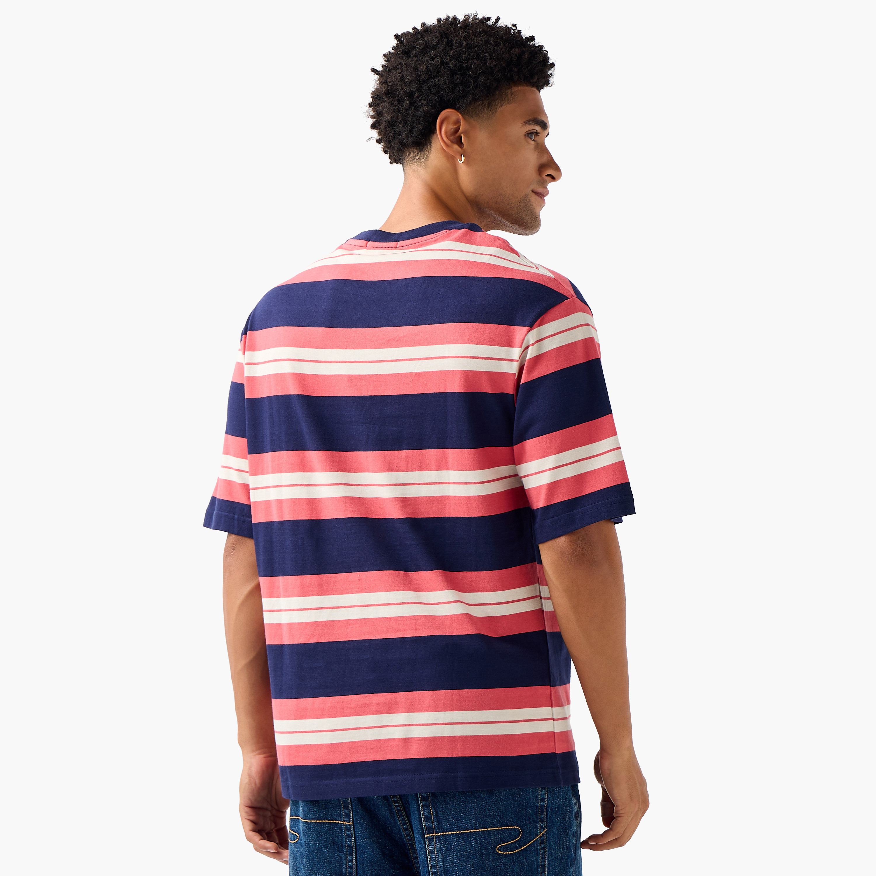 Men Regular Fit Crew Neck Short Sleeves Striped T-Shirt-men-clothing-tshirtsandpolos-tshirts-image-3