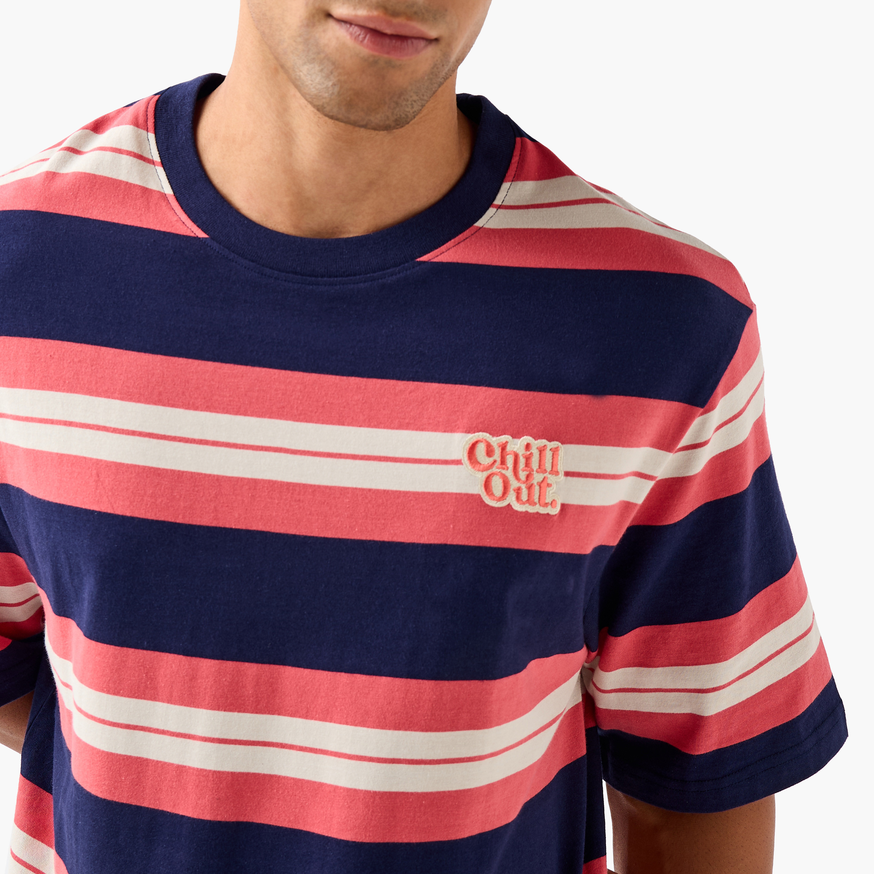 Men Regular Fit Crew Neck Short Sleeves Striped T-Shirt-men-clothing-tshirtsandpolos-tshirts-image-4