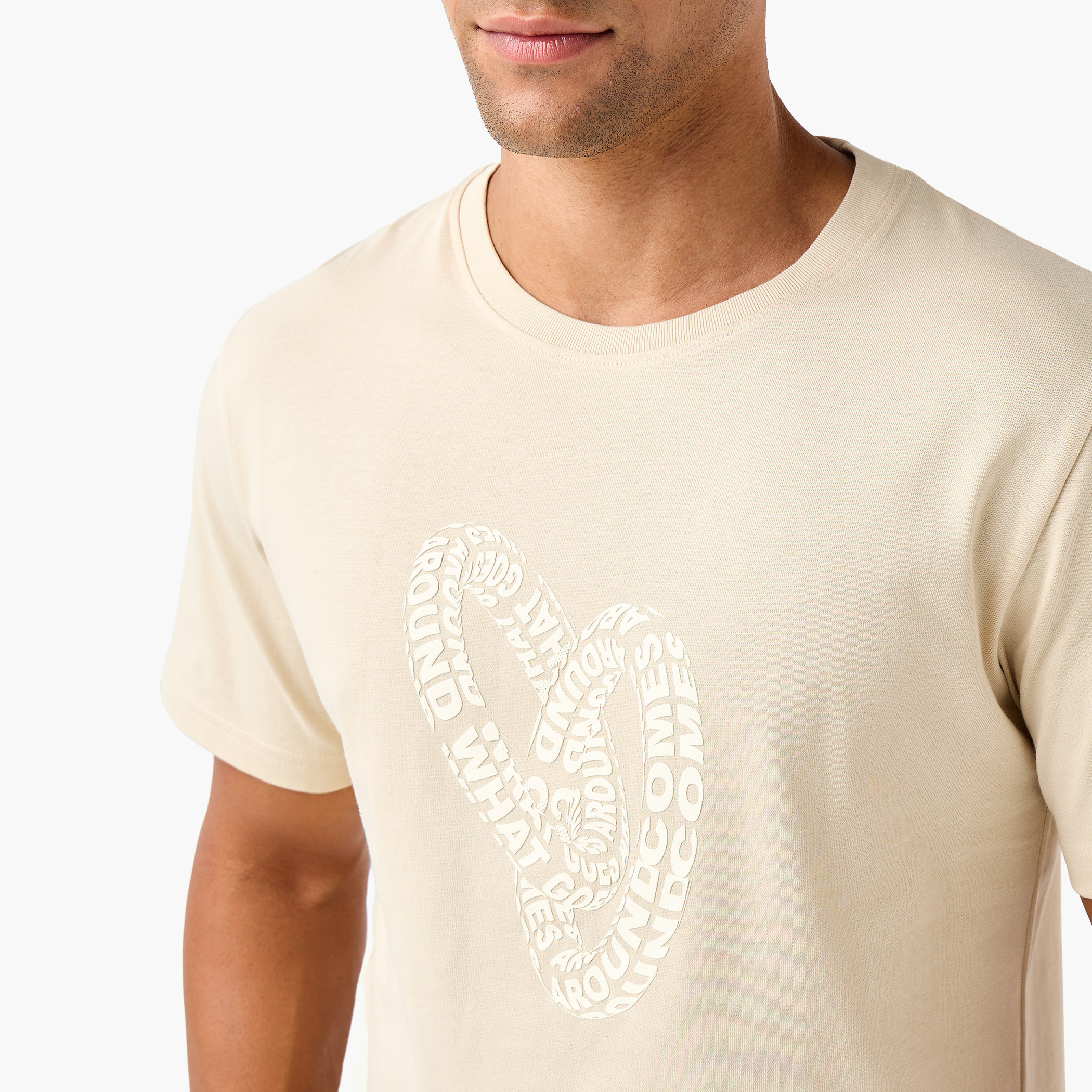 Men Regular Fit Crew Neck Short Sleeves Slogan Print T-Shirt-men-clothing-tshirtsandpolos-tshirts-image-4