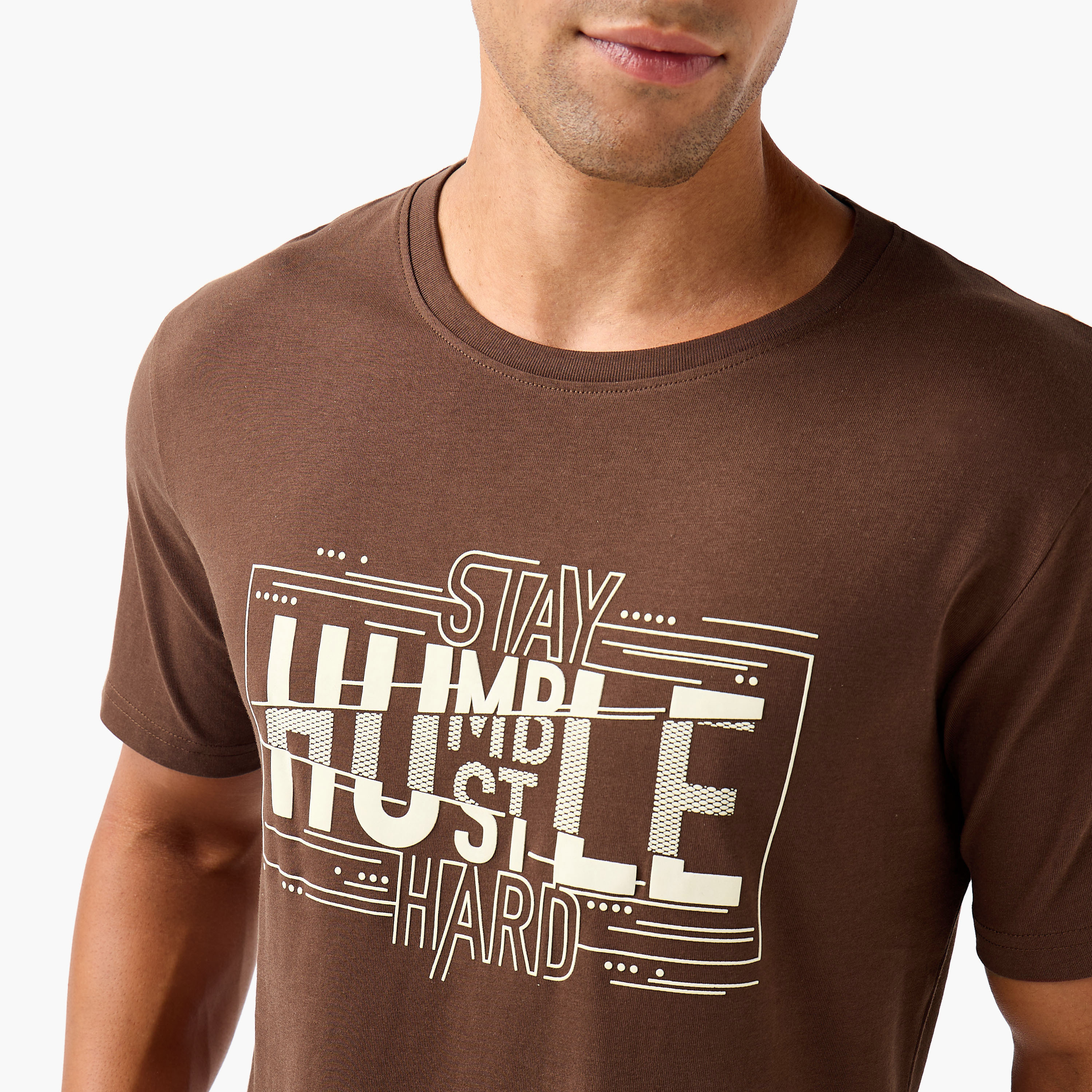 Men Regular Fit Crew Neck Short Sleeves Slogan Print T-shirt-men-clothing-tshirtsandpolos-tshirts-image-4