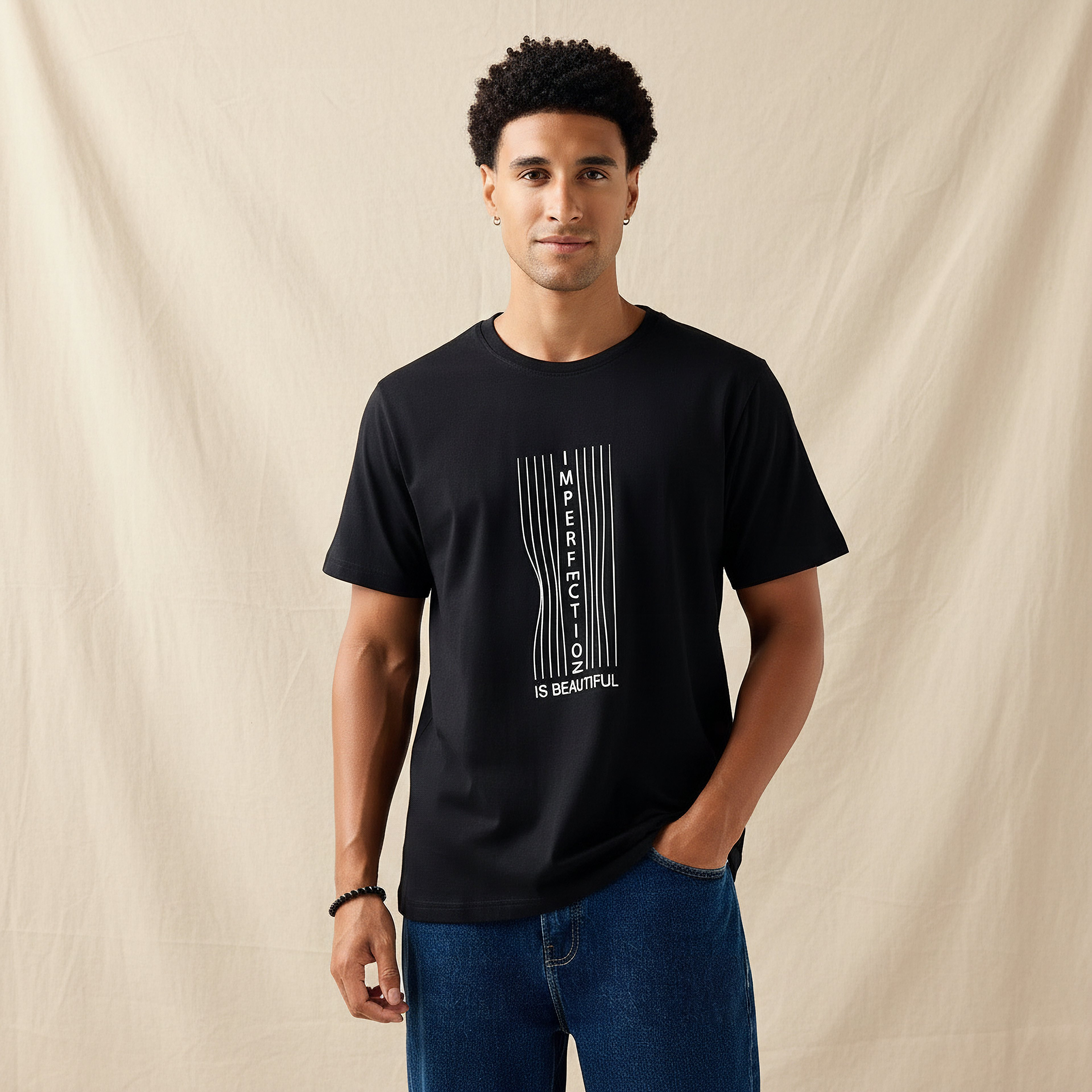 Men Regular Fit Crew Neck Short Sleeves Slogan Print T-shirt-men-clothing-tshirtsandpolos-tshirts-image-1
