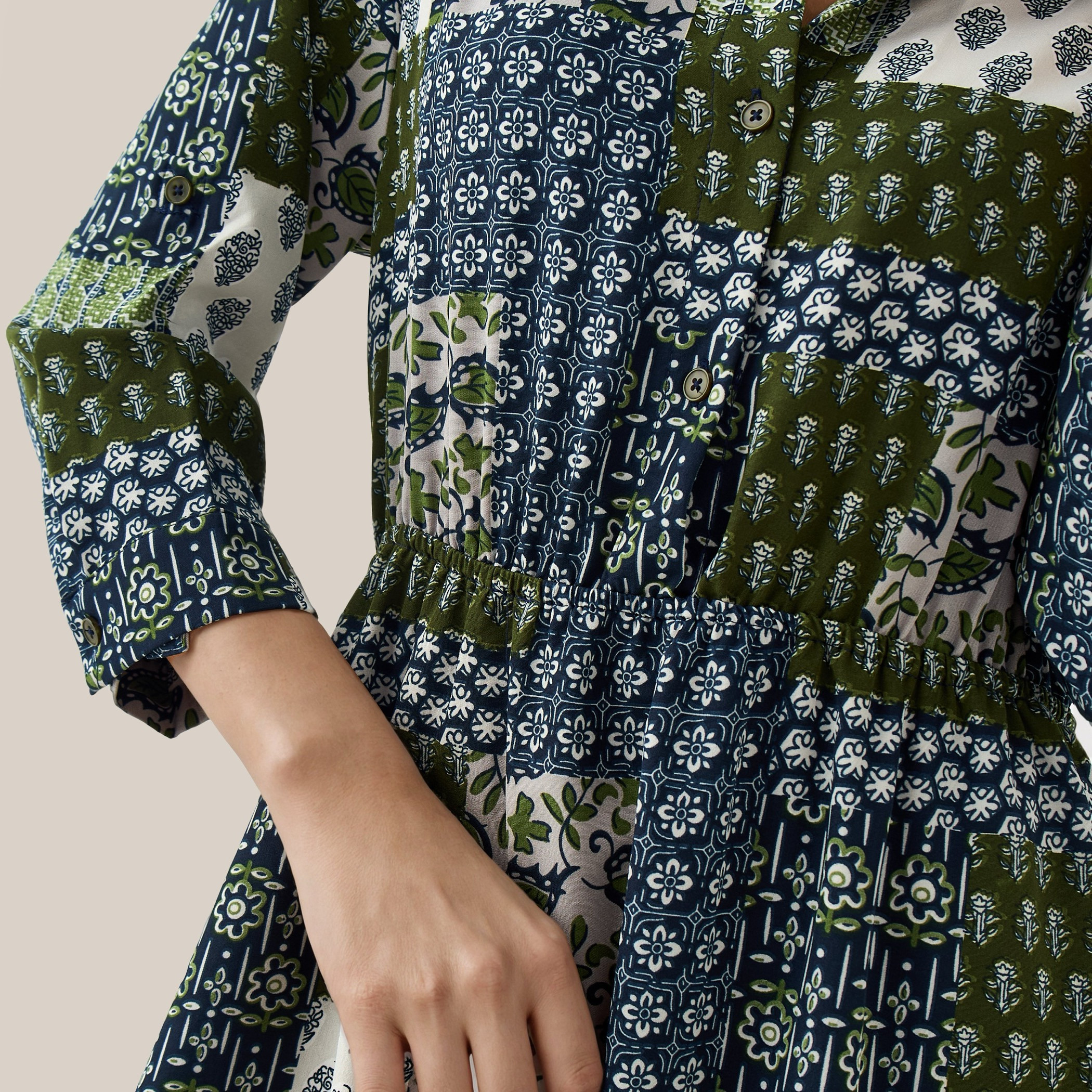 Midi Shirt Dress with Floral Print-women-clothing-dresses-image-4