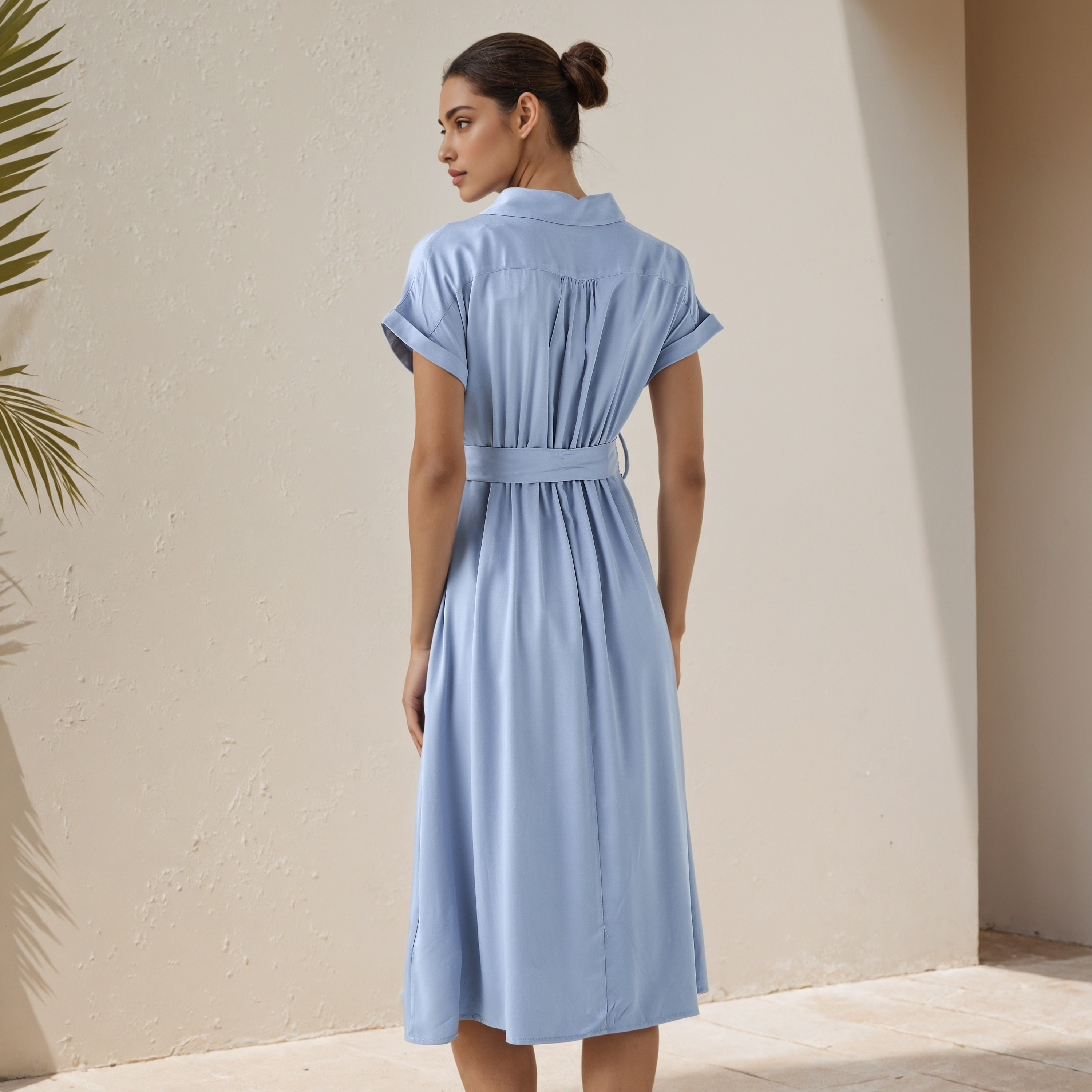 A-line Women Dress with Waist Tie-Up Rayon-women-clothing-dresses-image-3