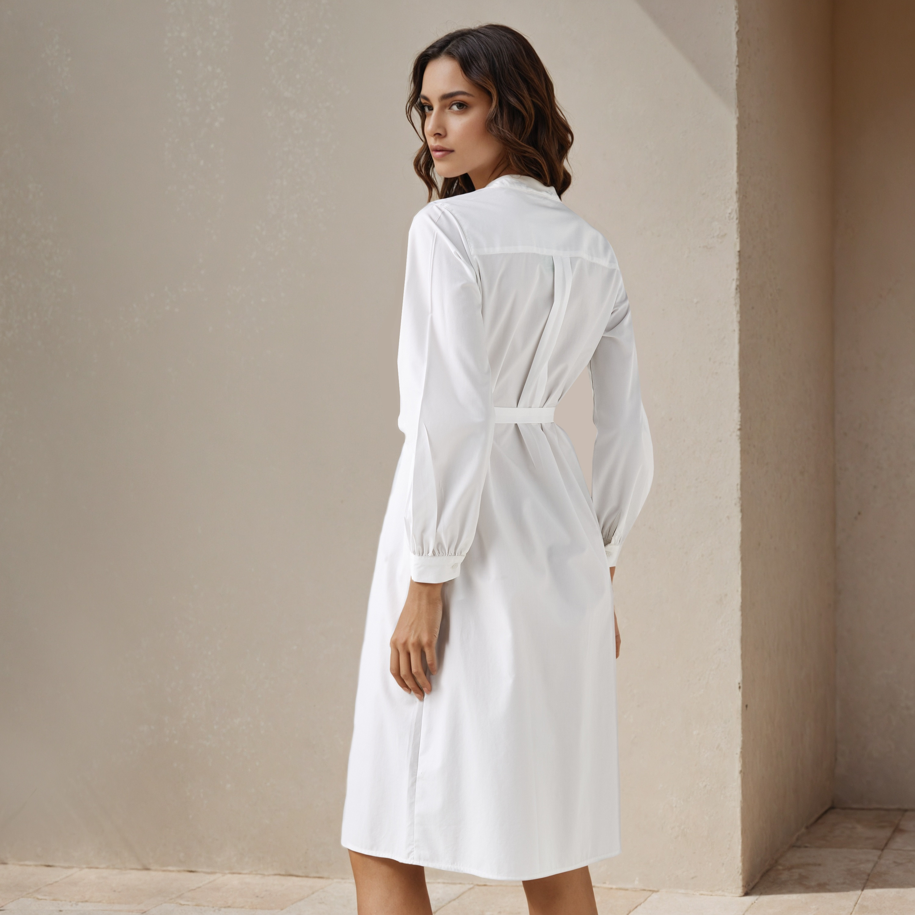 Shirt Knee-Length Dress with Waist Tie-Up-PROMO_SP_QA_BUNDLE_2FOR159_180925-image-3
