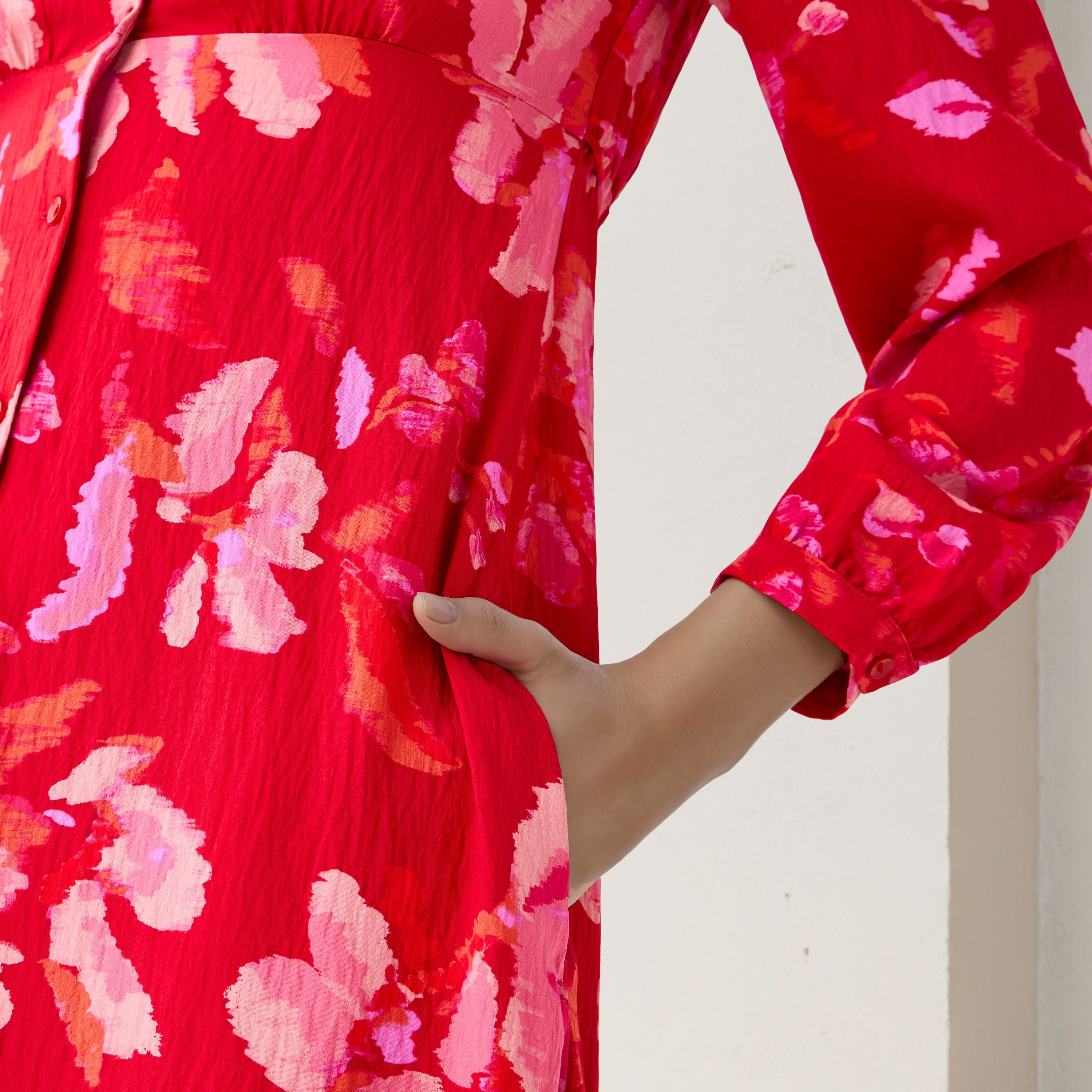 Floral Print A-line Women Dress with Pockets-PROMO_SP_QA_BUNDLE_2FOR159_180925-image-5