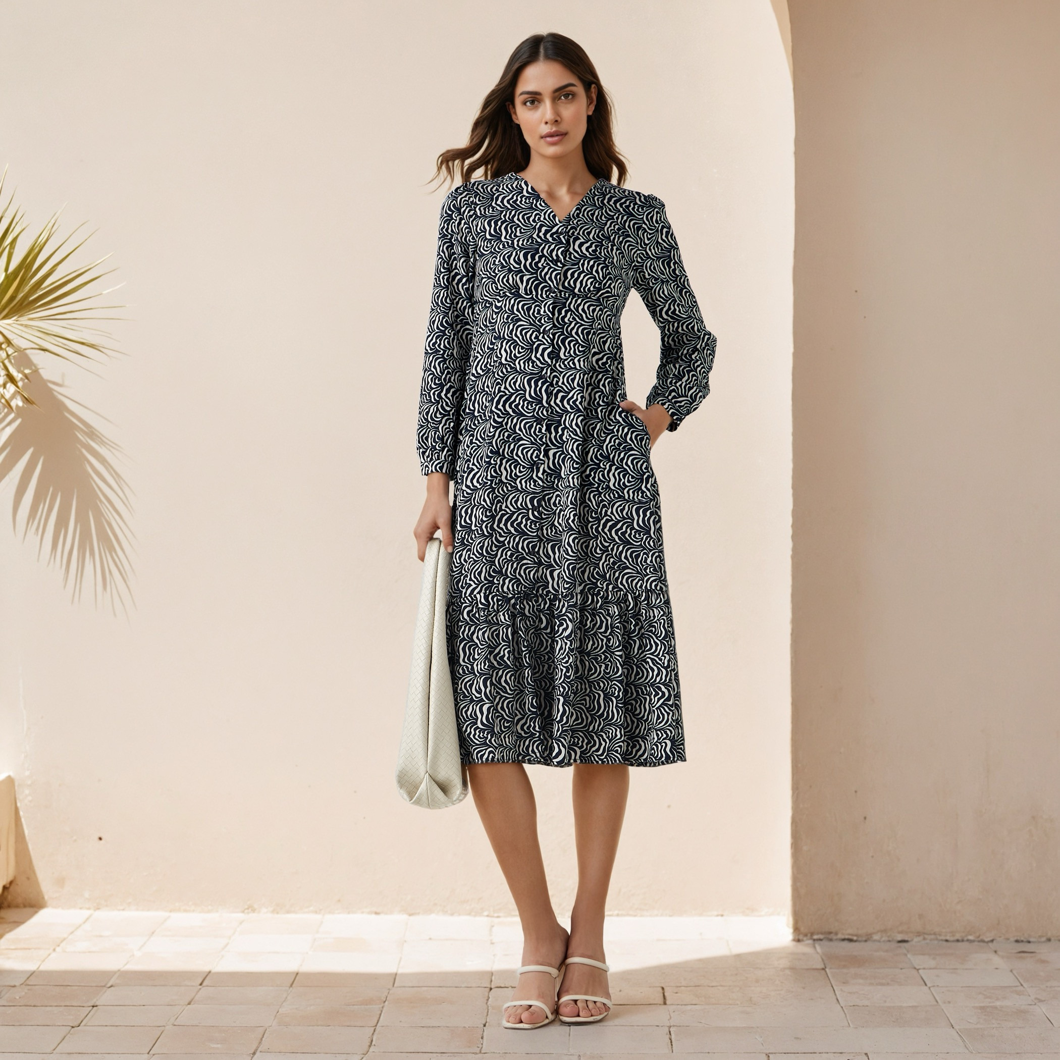 Abstract Print A-line Women Dress with Pockets-PROMO_SP_QA_BUNDLE_2FOR159_180925-image-2
