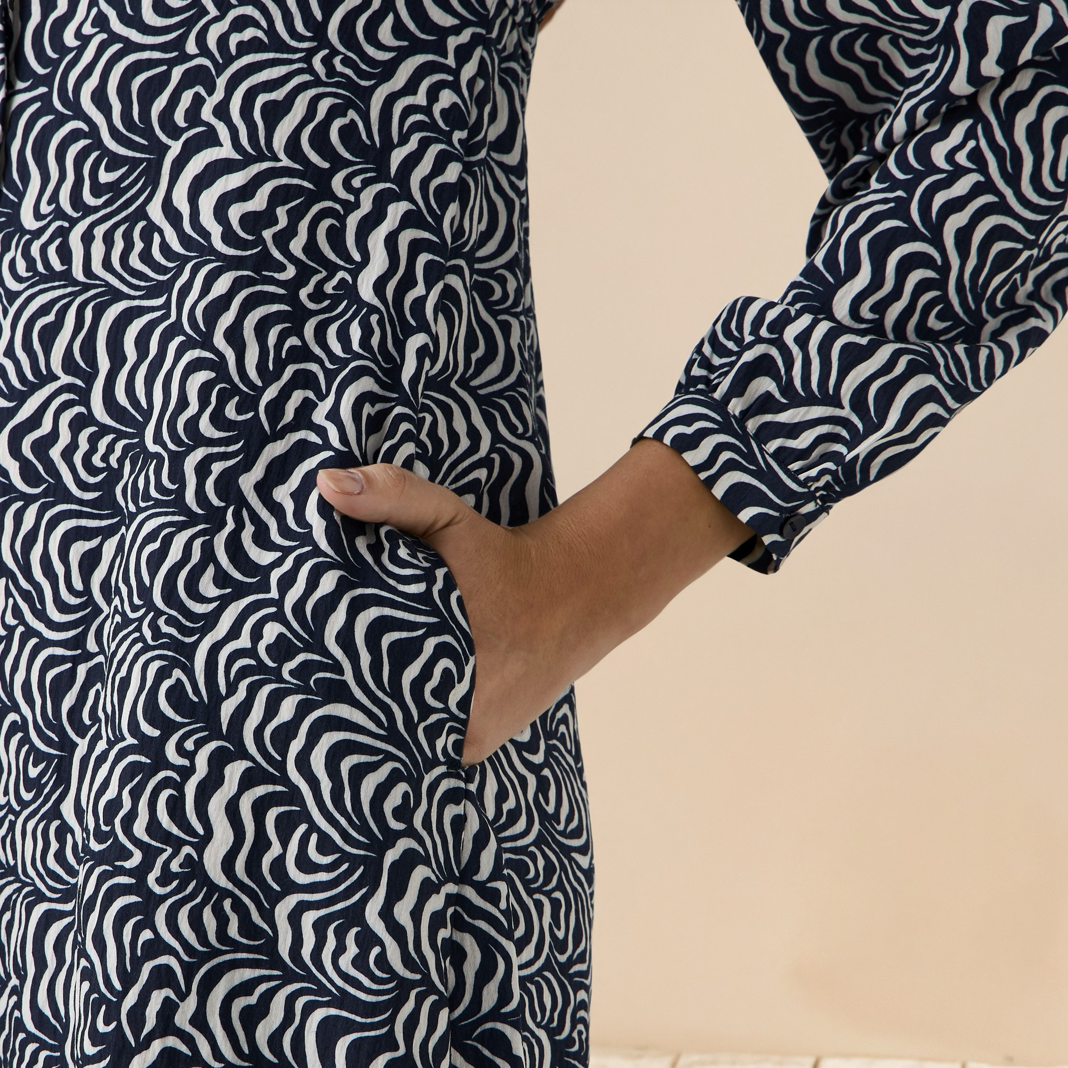 Abstract Print A-line Women Dress with Pockets-PROMO_SP_QA_BUNDLE_2FOR159_180925-image-5