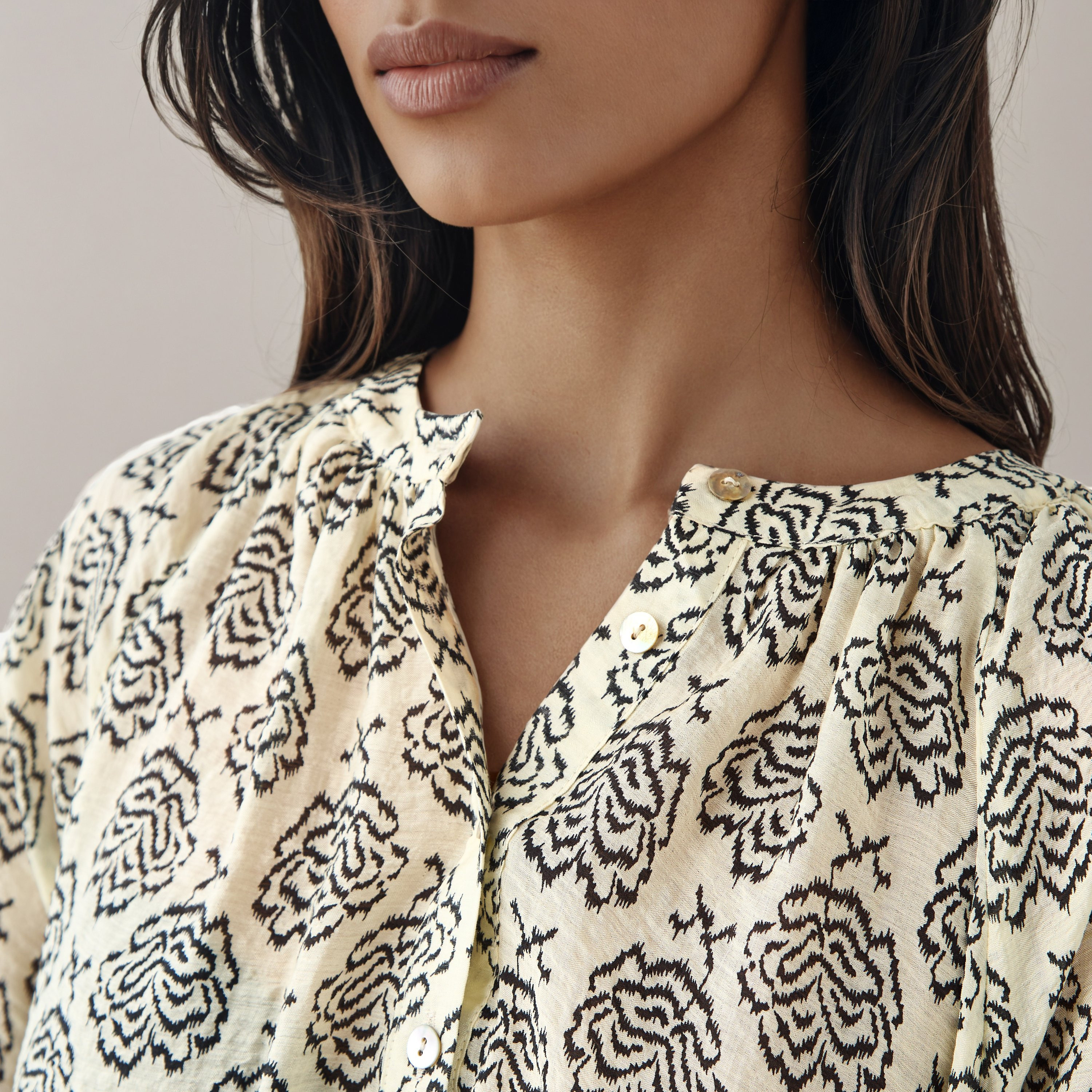 Mandarin Collar Top with Print-women-clothing-shirtsandblouses-blouses-image-5