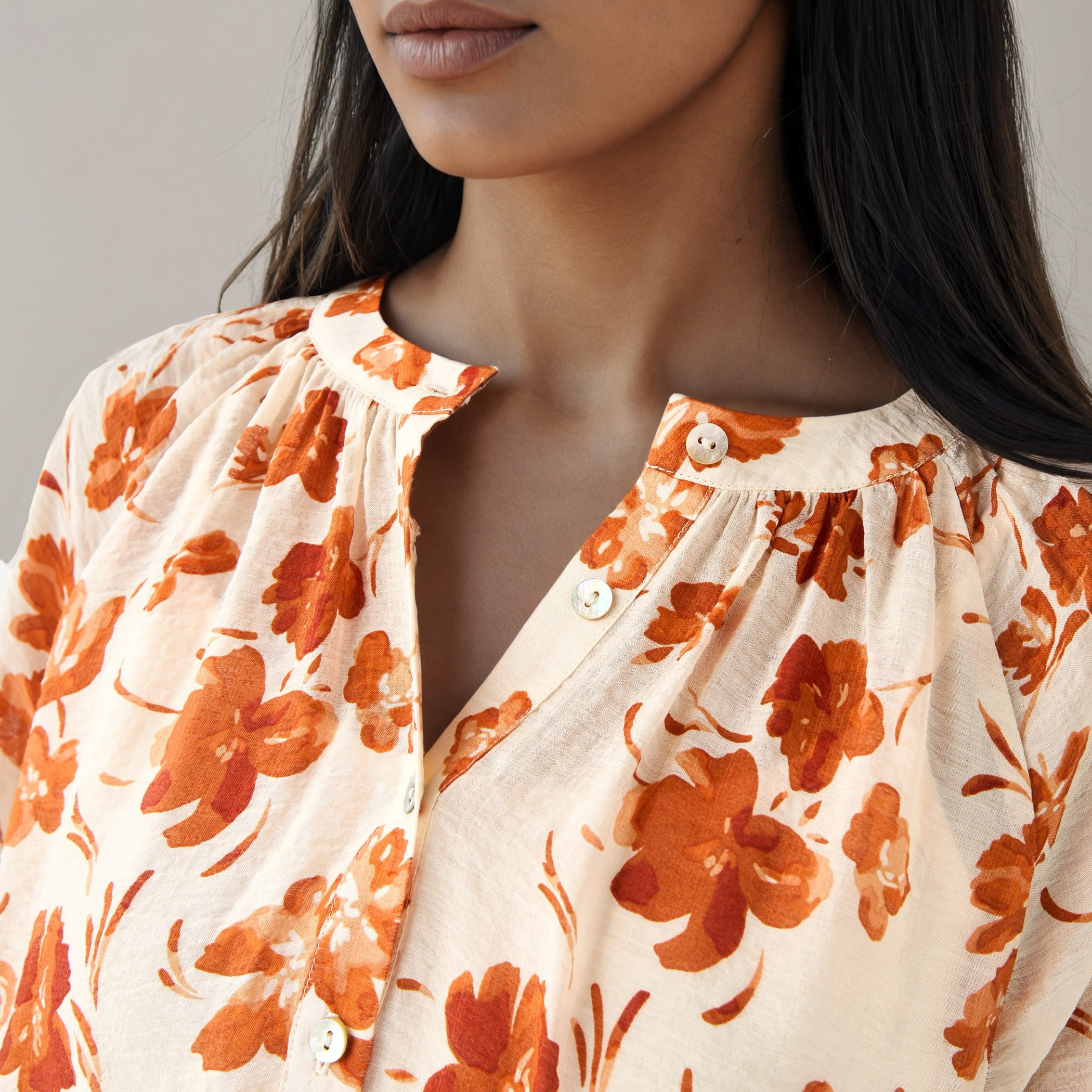 Mandarin Collar Top with Floral Print-women-clothing-shirtsandblouses-blouses-image-4